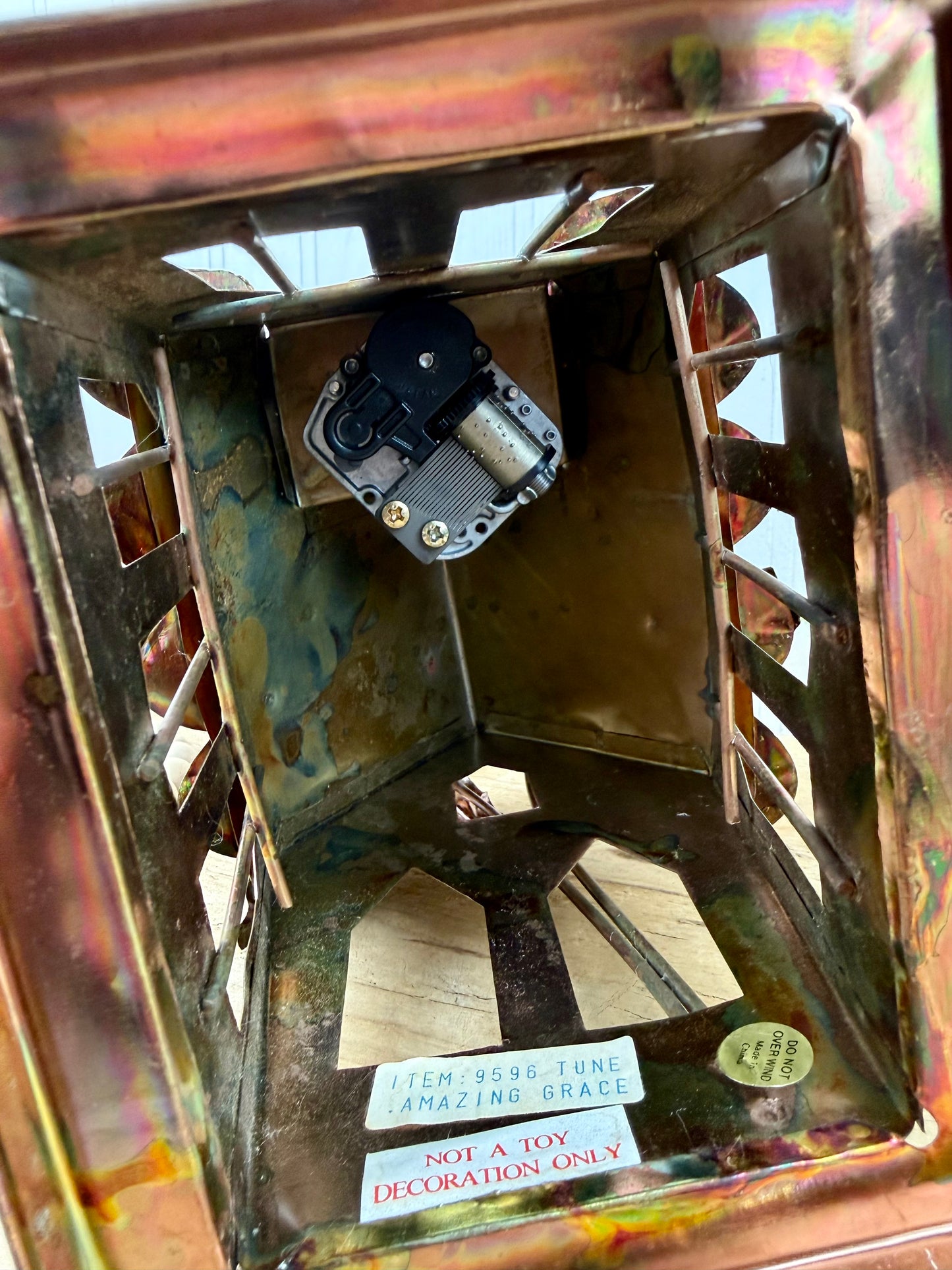 Vintage Mid-Century Berkeley Designs Metal Church Music Box