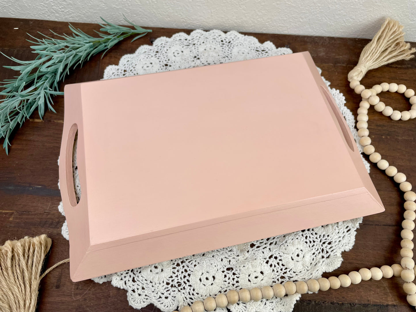 Upcycled Wooden Tray with Decoupage