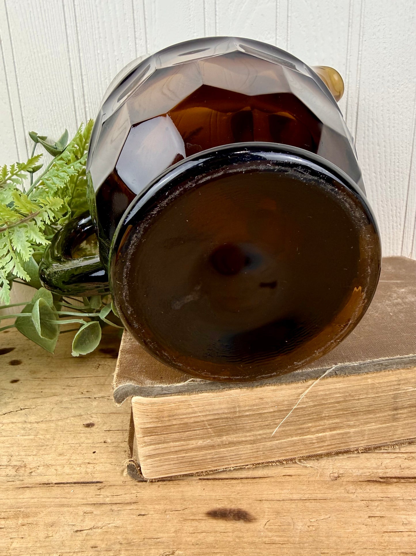 Vintage Viking Glass Company Georgian Nutmeg Brown Pitcher