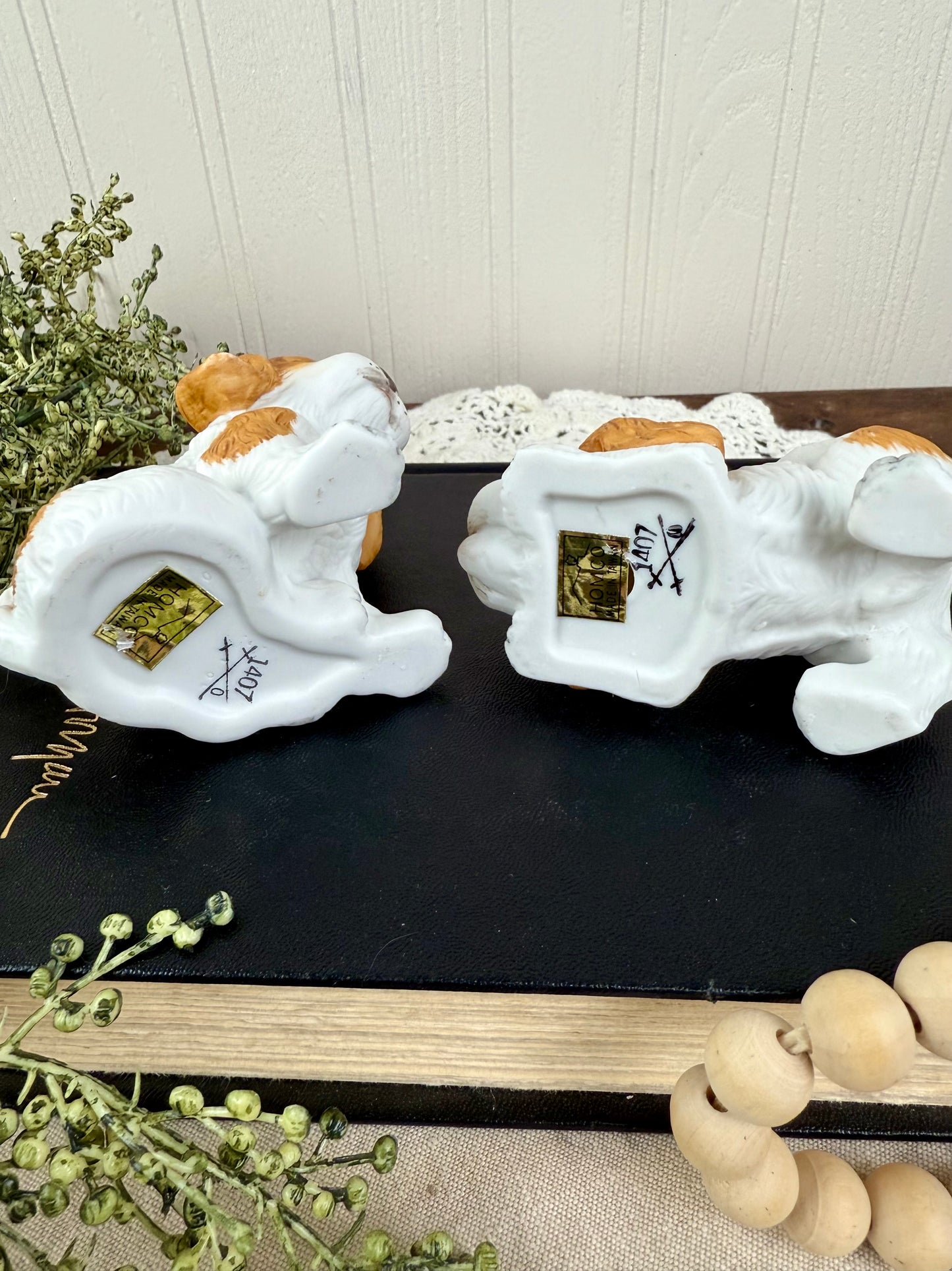 Vintage Homco Set of Cocker Spaniel Figurines