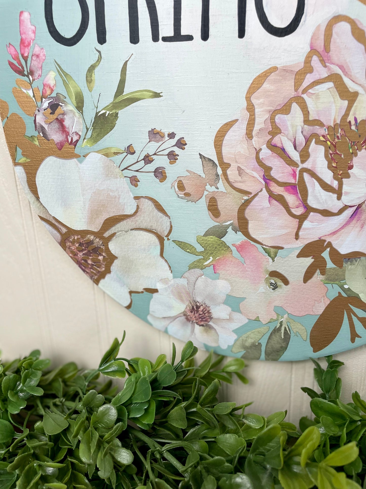Handmade Wooden “Hello Spring” Egg Wall Hanger