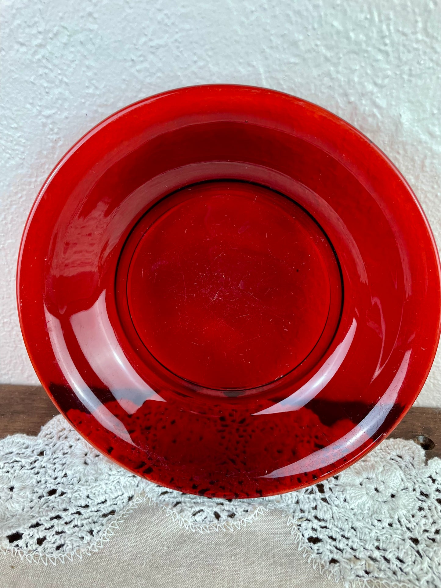 Vintage Anchor Hocking Ruby Red Soup Bowl