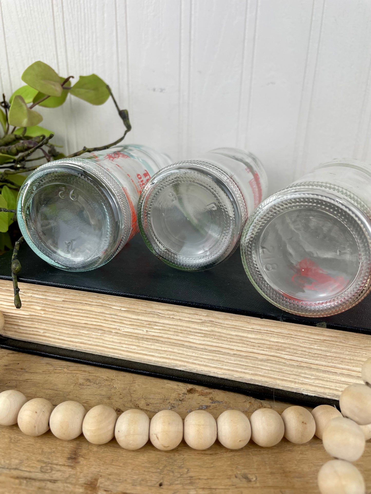 Vintage Set of 3 Glass Tropicana Juice Bottles