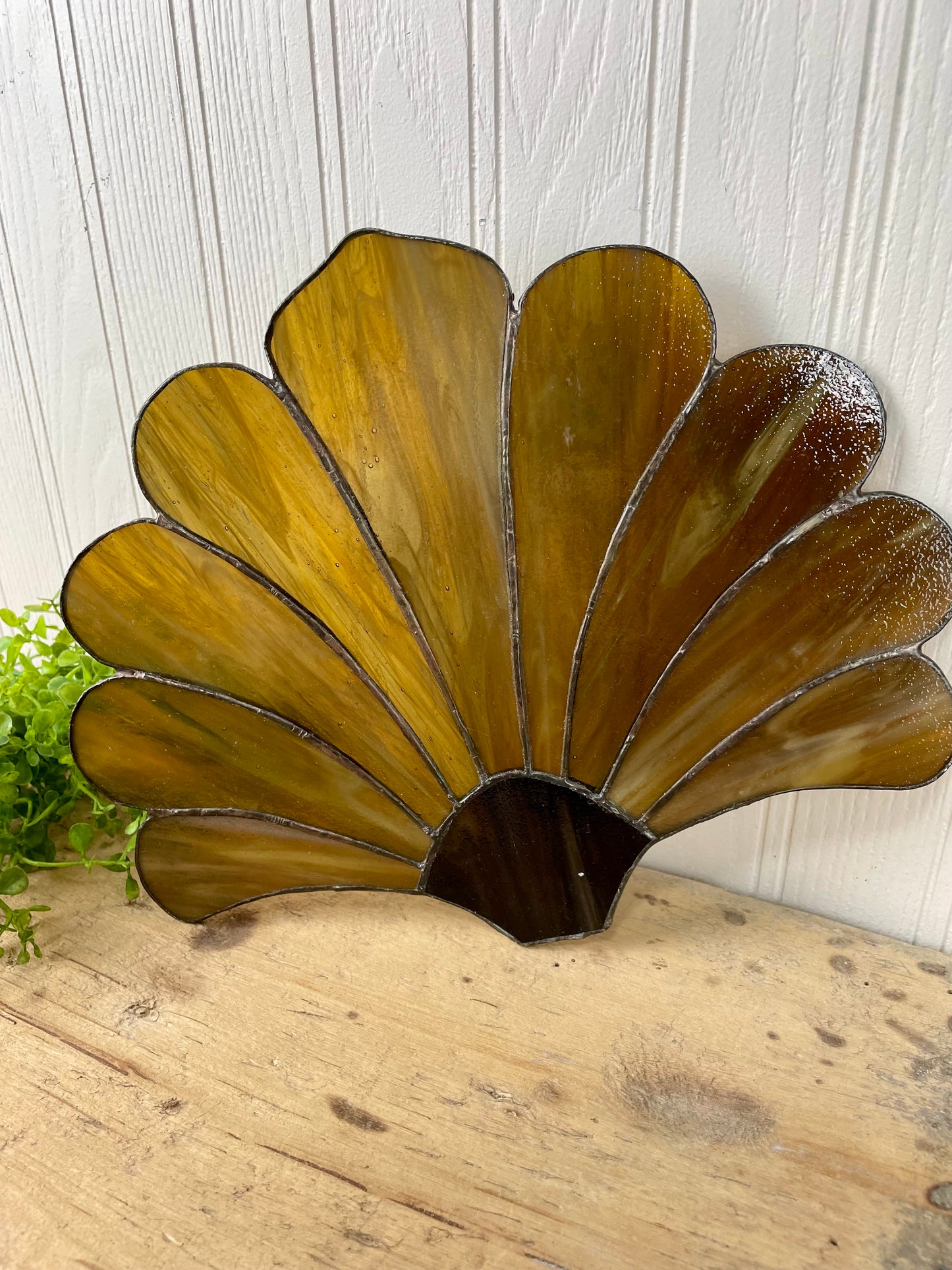 Vintage Handmade Stained Glass Decor Piece