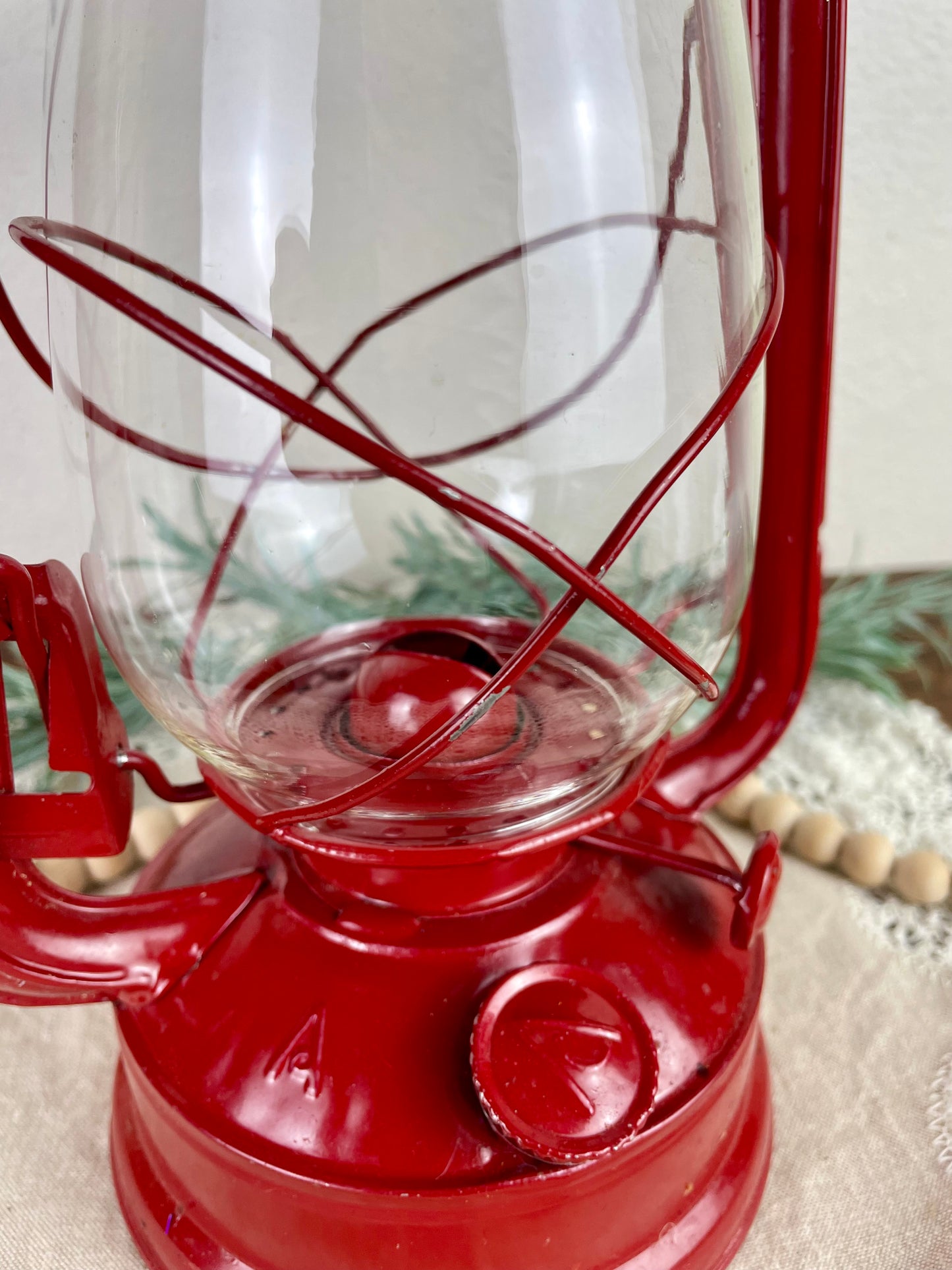 Vintage American Camper Red Kerosene Lantern