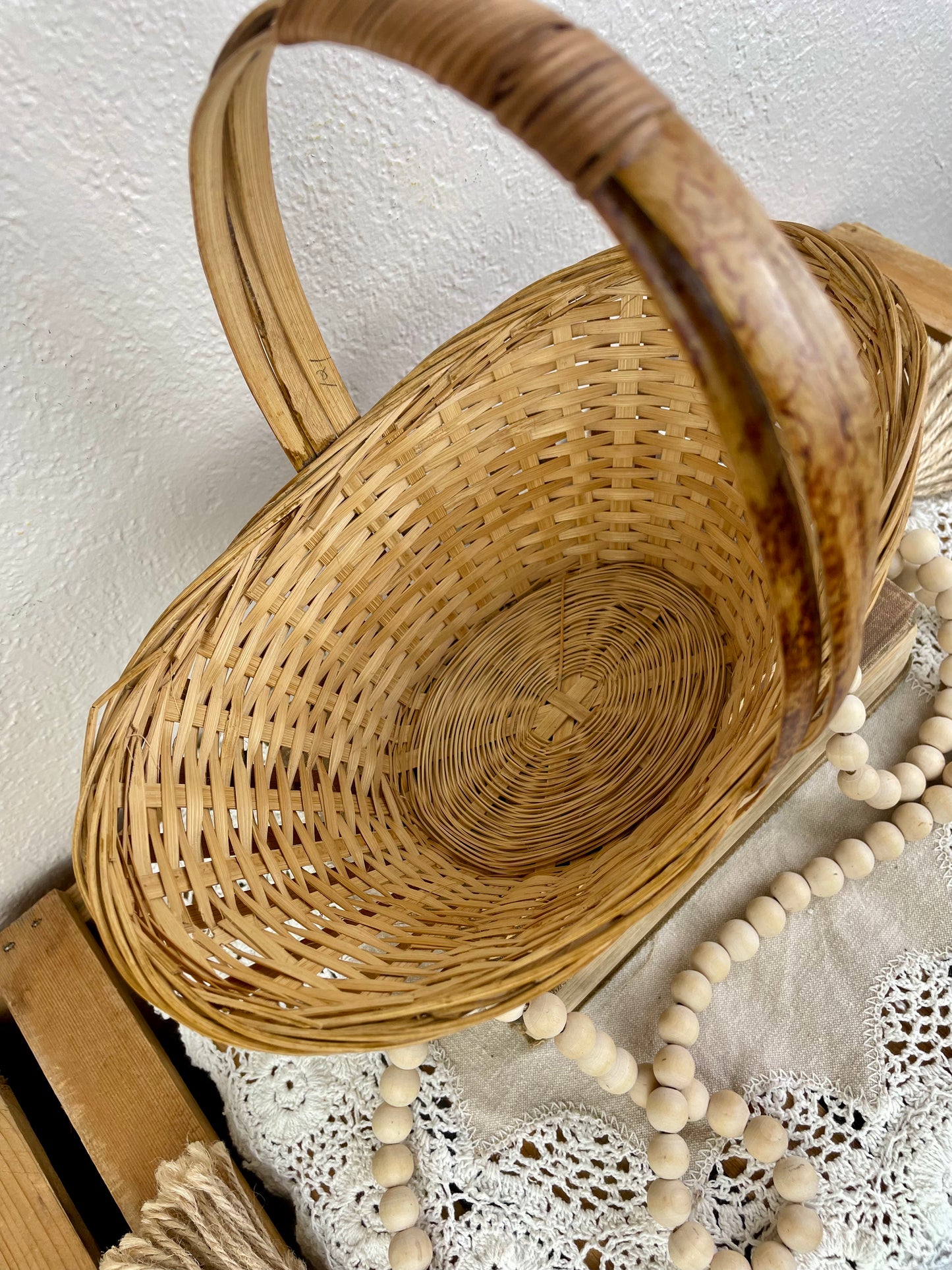 Vintage Basket with Handle