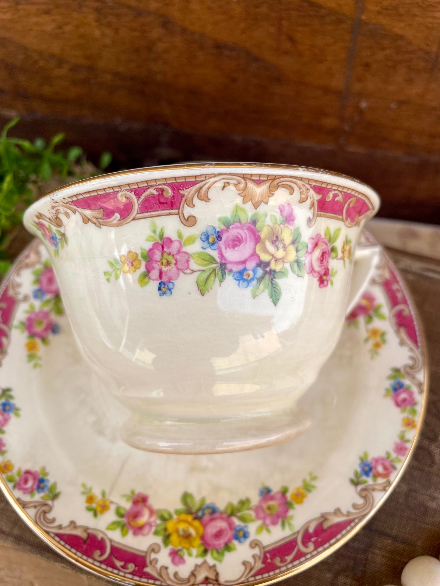 Vintage Edwin Knowles China Teacup & Saucer Set