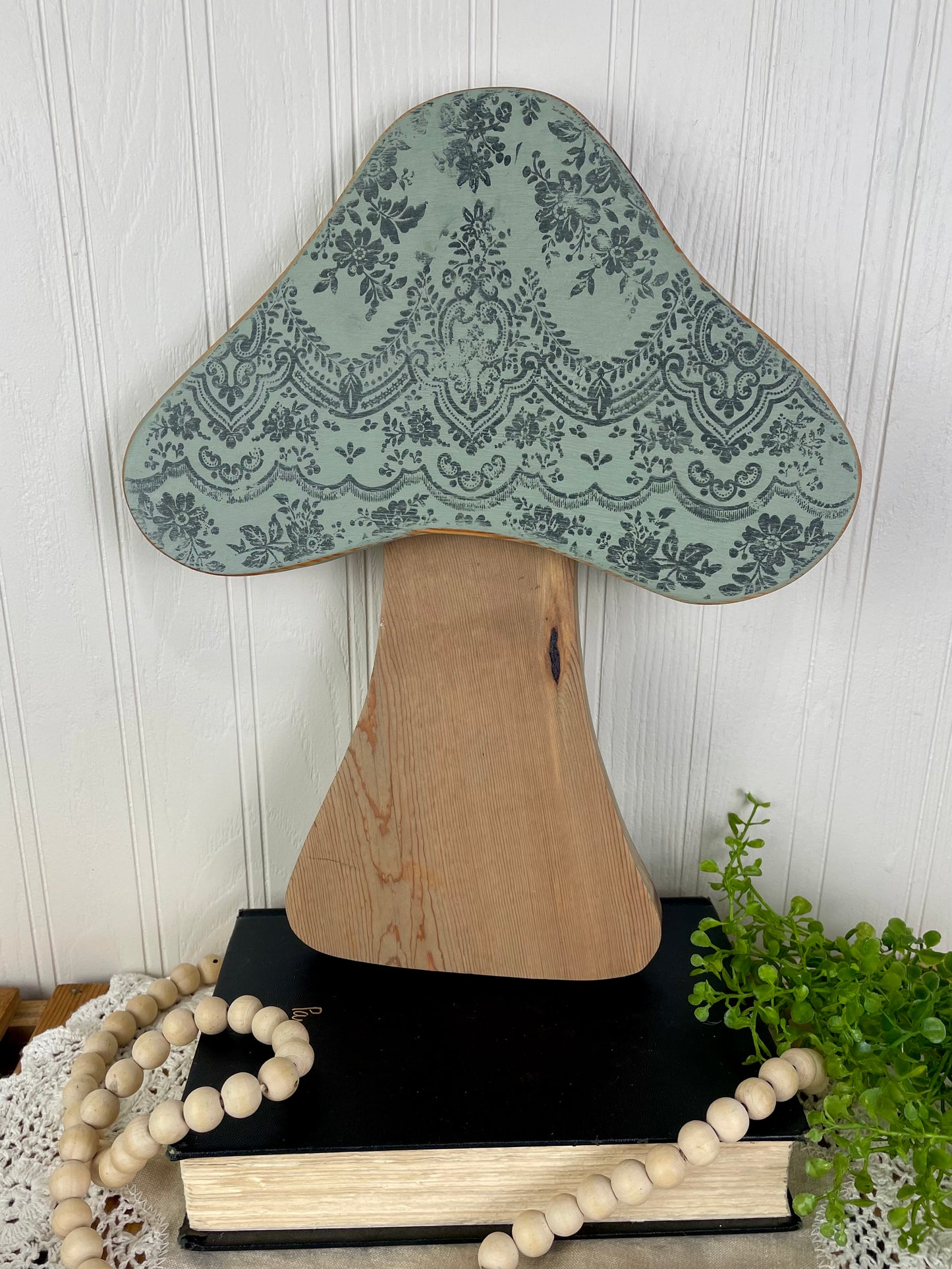Handmade Reclaimed Barn Wood Mushroom Wall Art- B