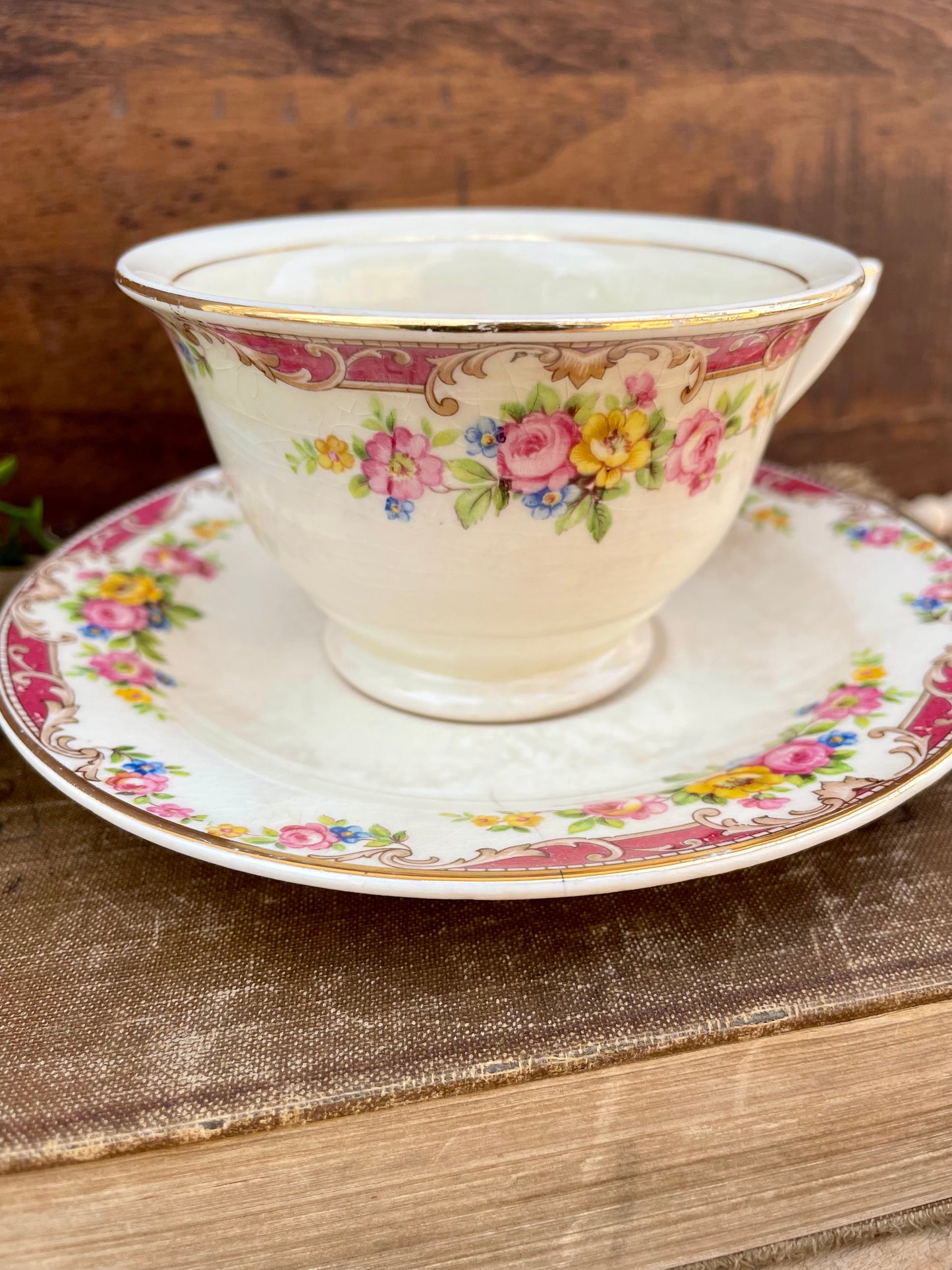 Vintage Edwin Knowles China Teacup & Saucer Set