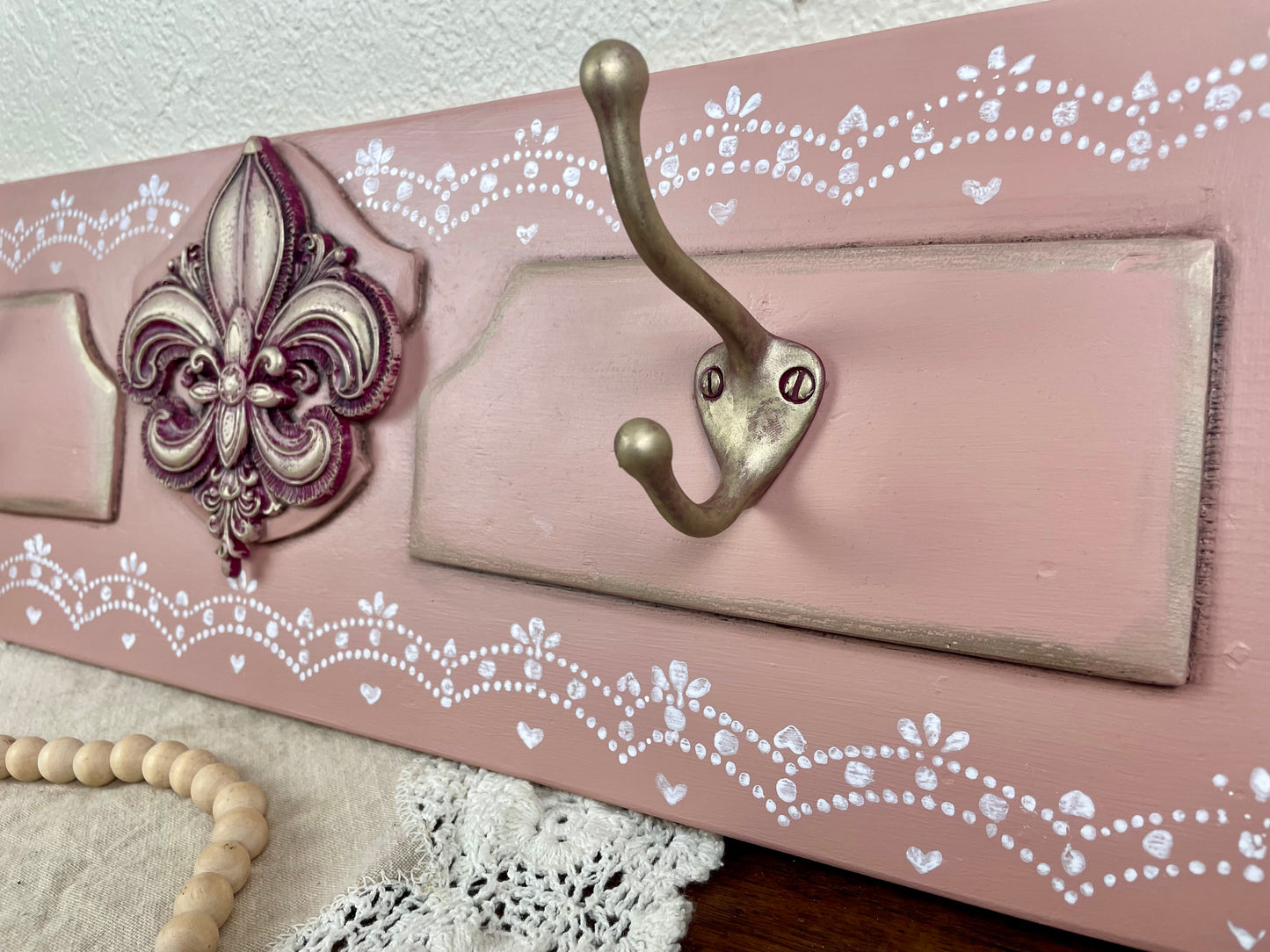 Handmade Upcycled Hanging Hook Wall Decor