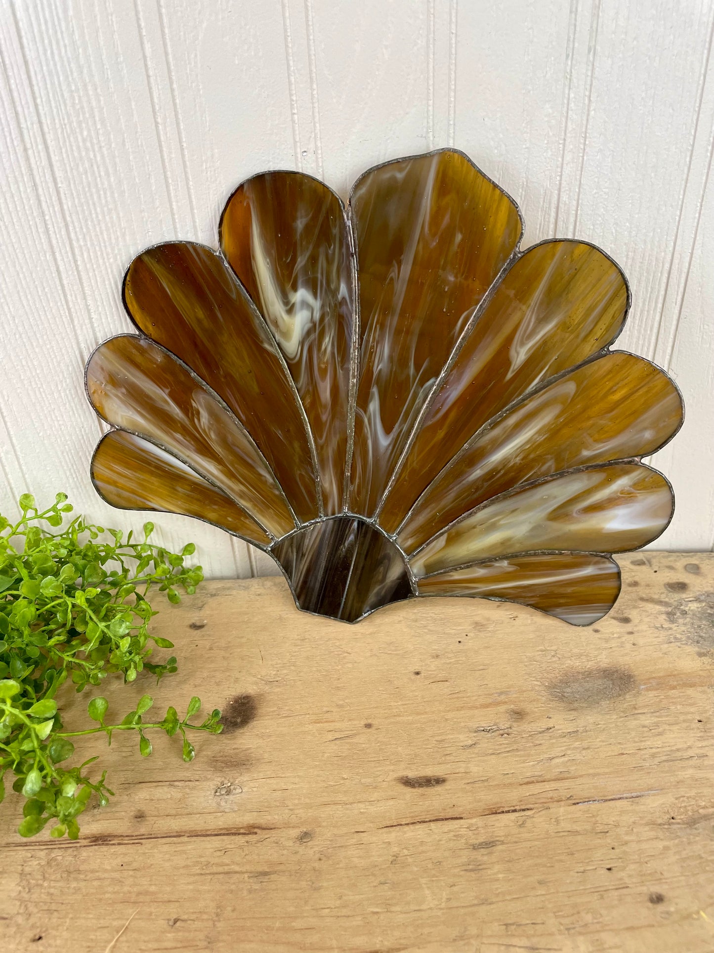Vintage Handmade Stained Glass Decor Piece