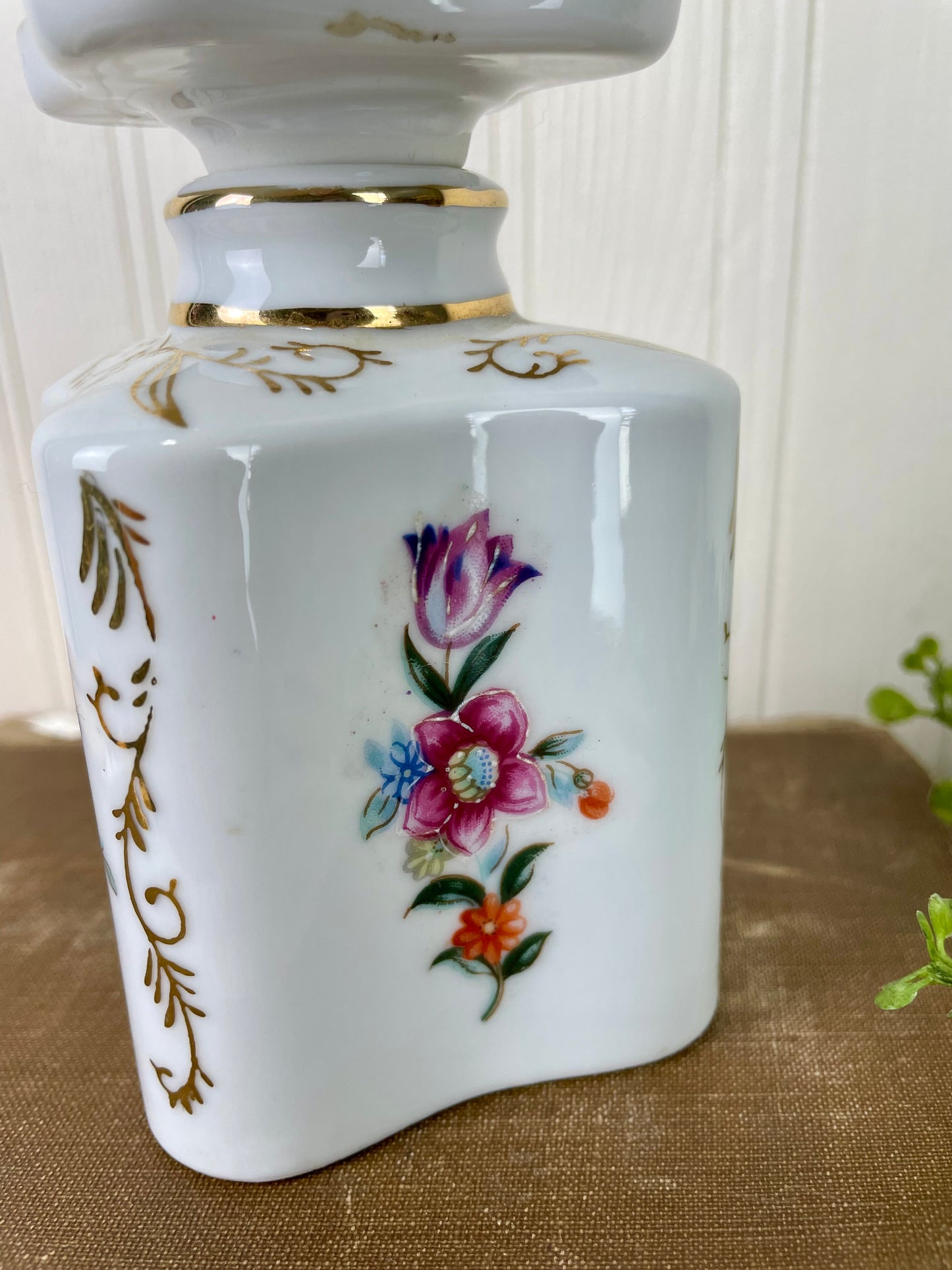 Vintage Hand Painted Japanese Porcelain Perfume Bottle