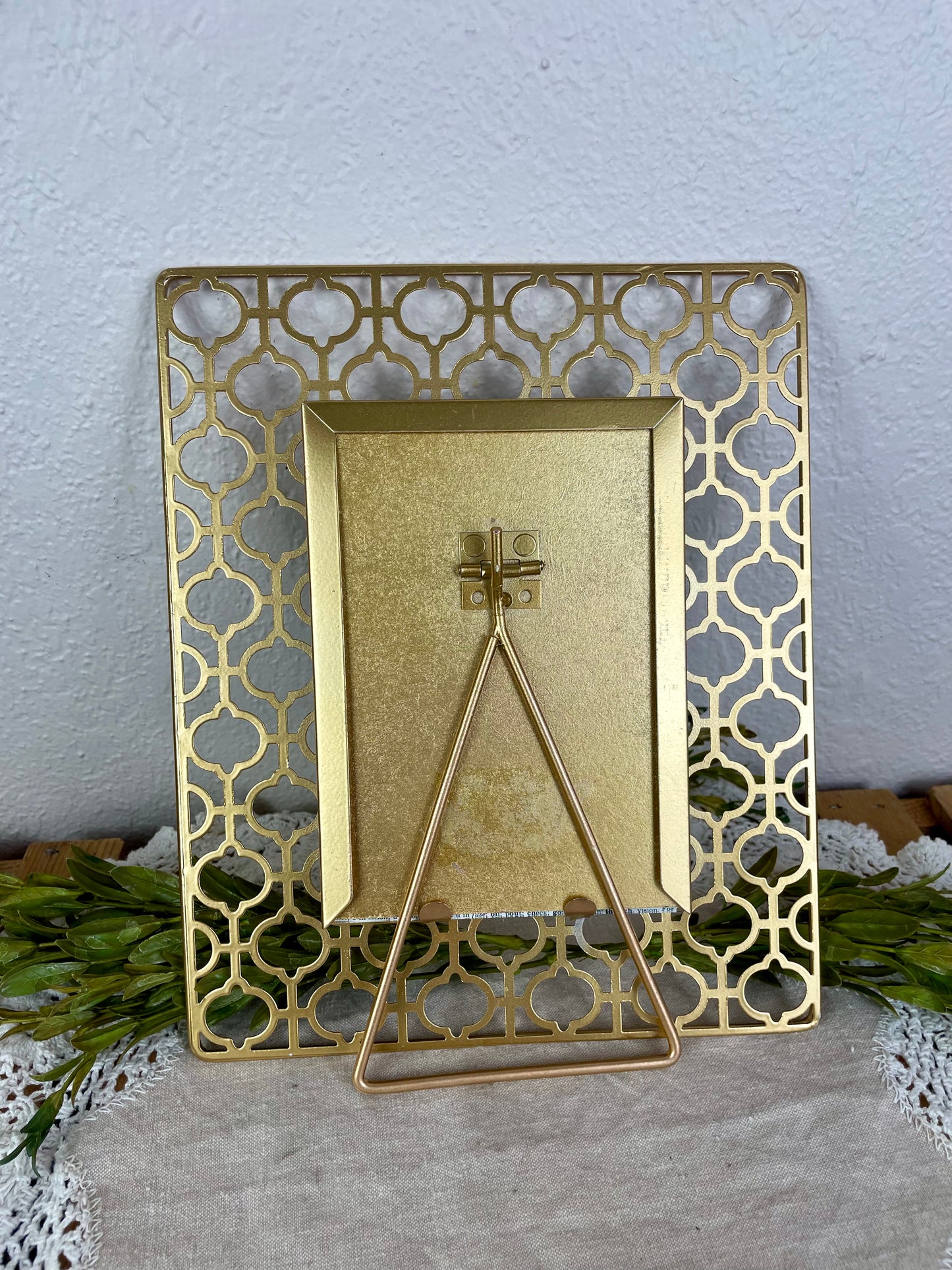 Gold Boho Metal Picture Frame with Butterflies- A