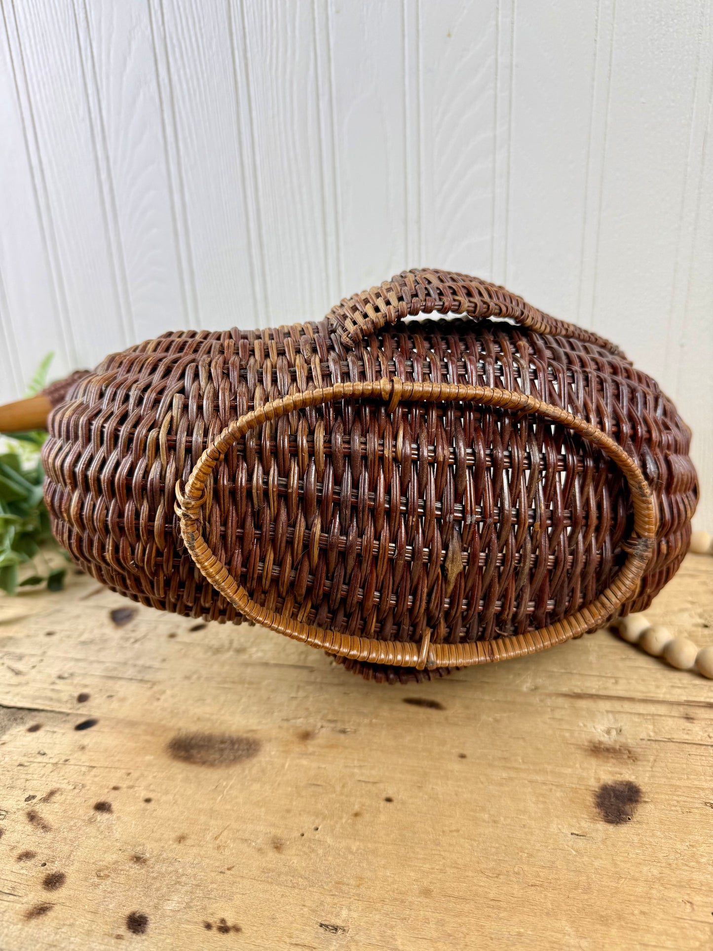 Vintage Large Wicker Duck Basket
