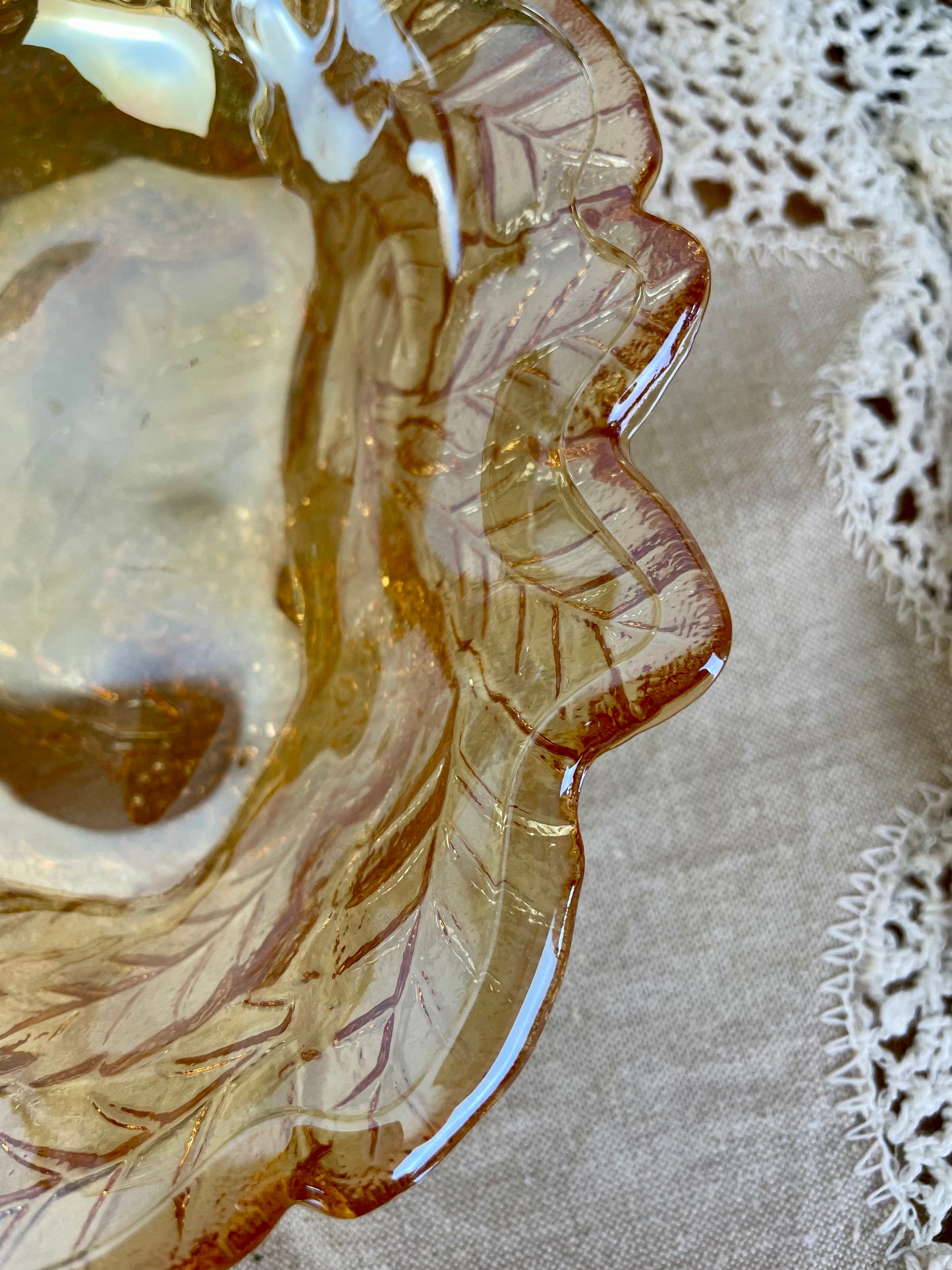 Vintage Indiana Glass Co. Marigold Carnival Glass Loganberry Candy Dish