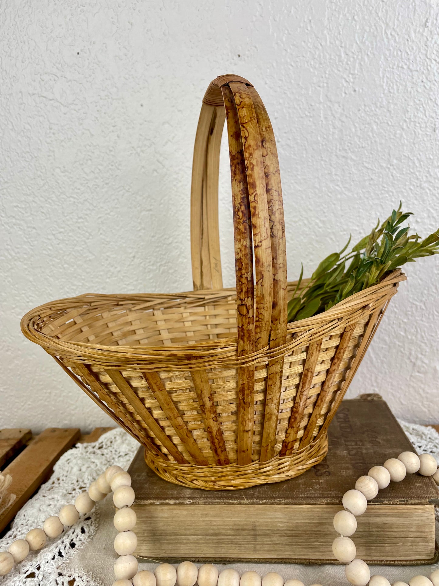 Vintage Basket with Handle