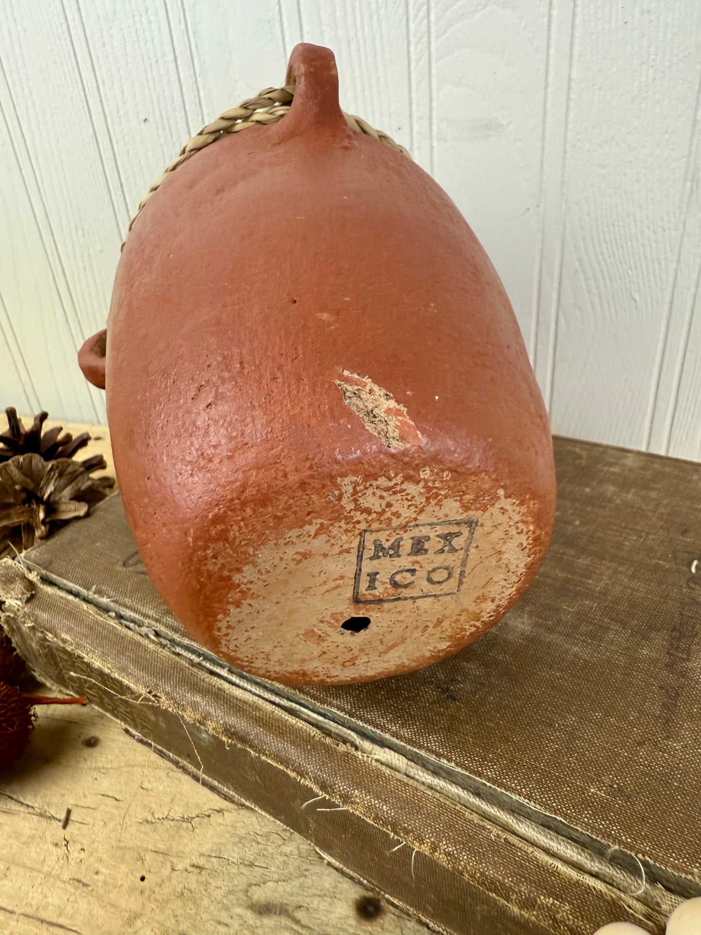 Vintage Mexican Red Terracotta Clay Vase