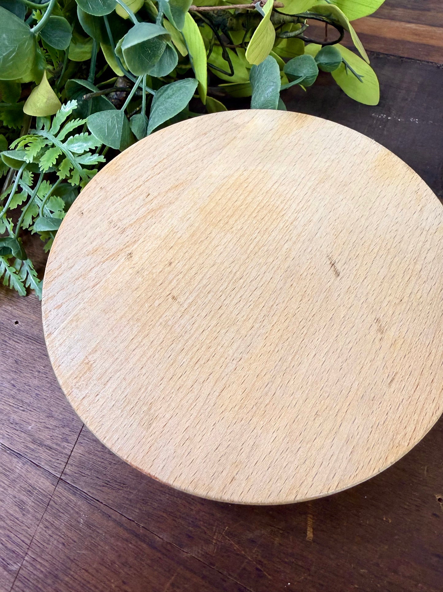 Vintage Wooden Hamburger Press with Roosters