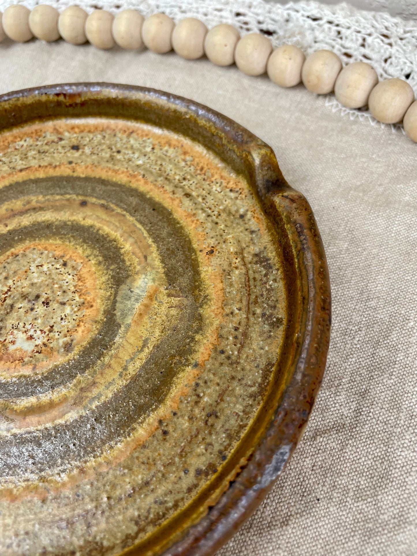 Vintage Handmade Clay Ashtray
