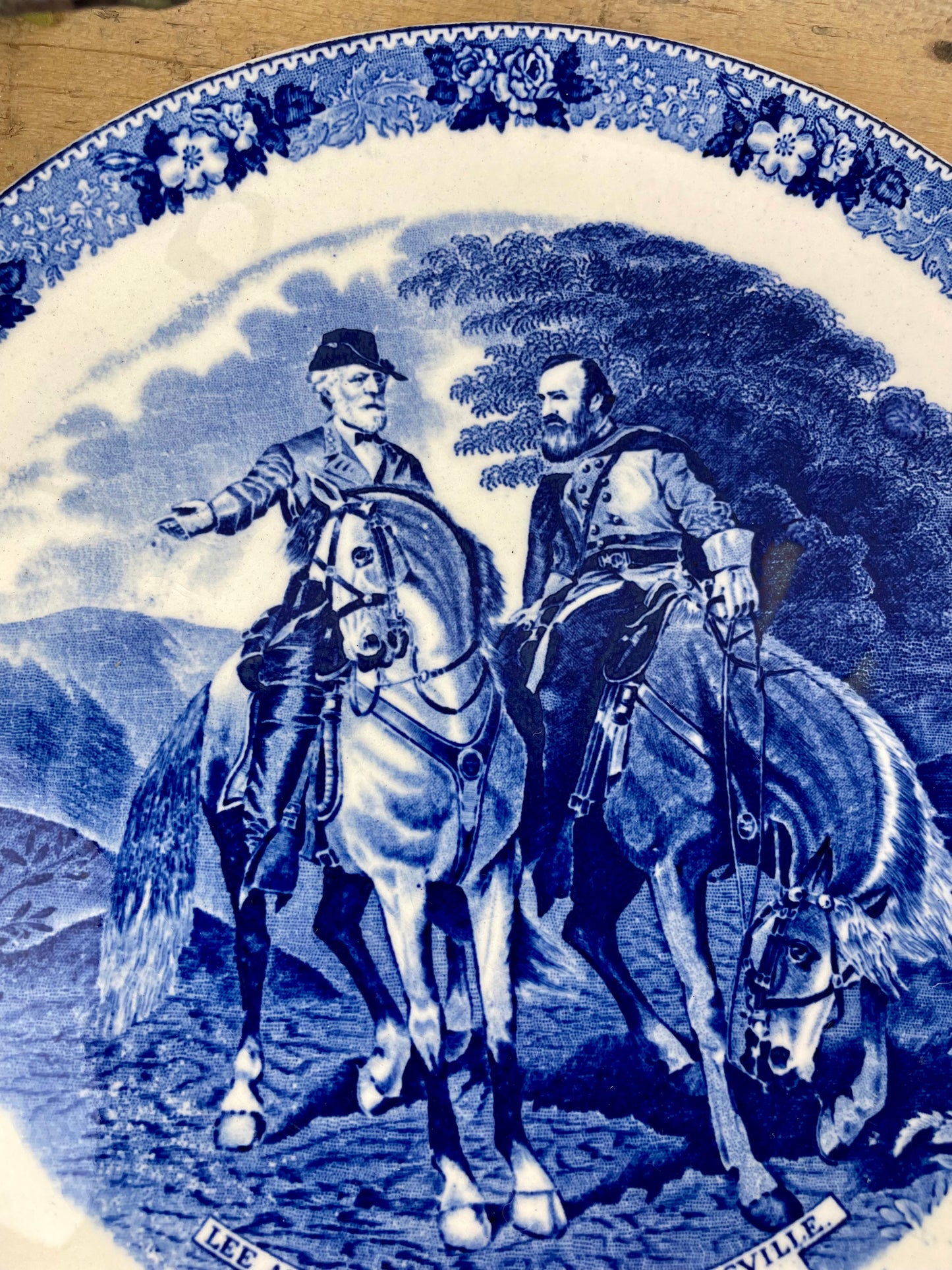 Vintage Blue & White Staffordshire England Collectors Plate