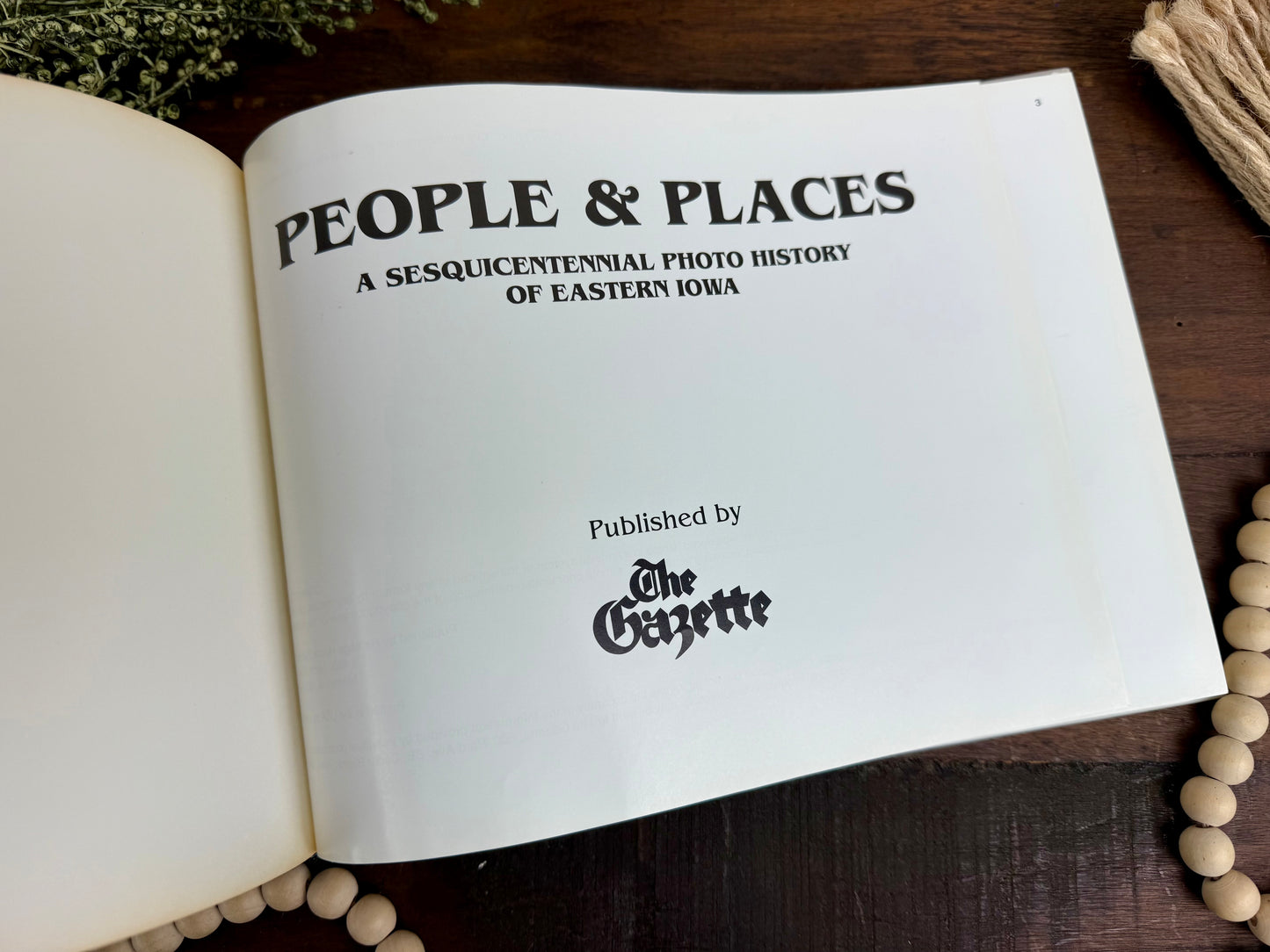 Vintage Hardcover “People & Places” Book- History of Eastern Iowa