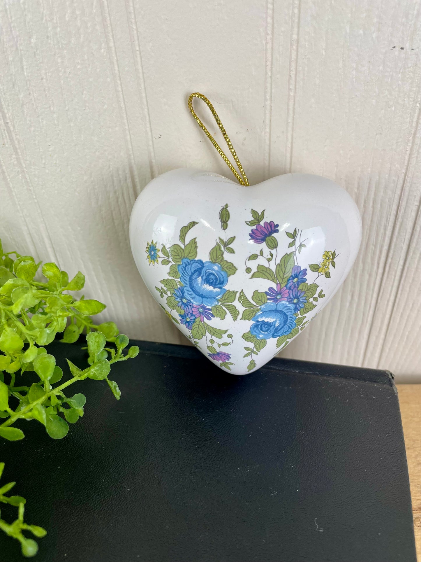 Vintage Ceramic Heart Potpourri Pomander with Hanger