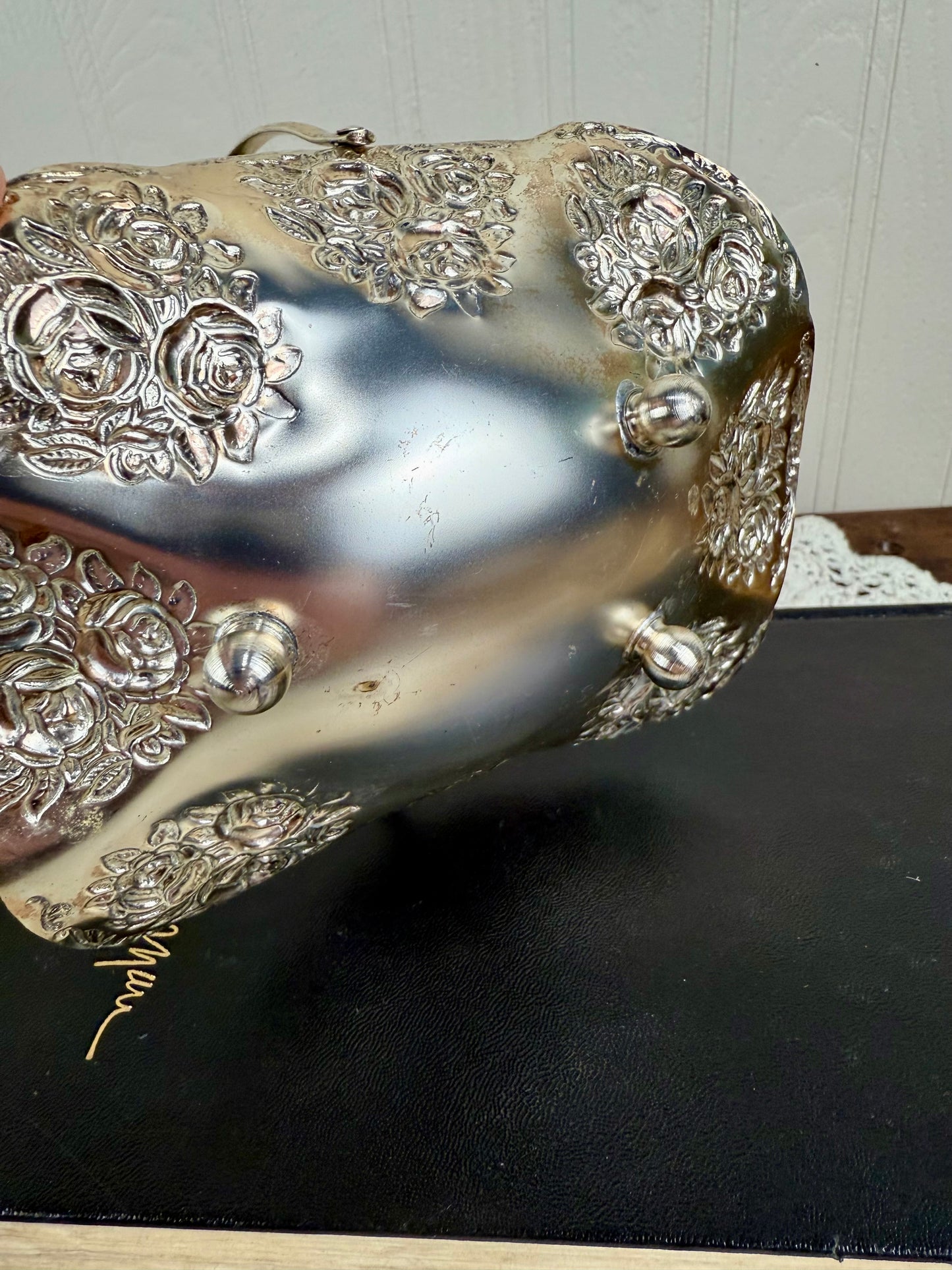 Vintage Silver Plated Candy Bon Bon Dish with Handle