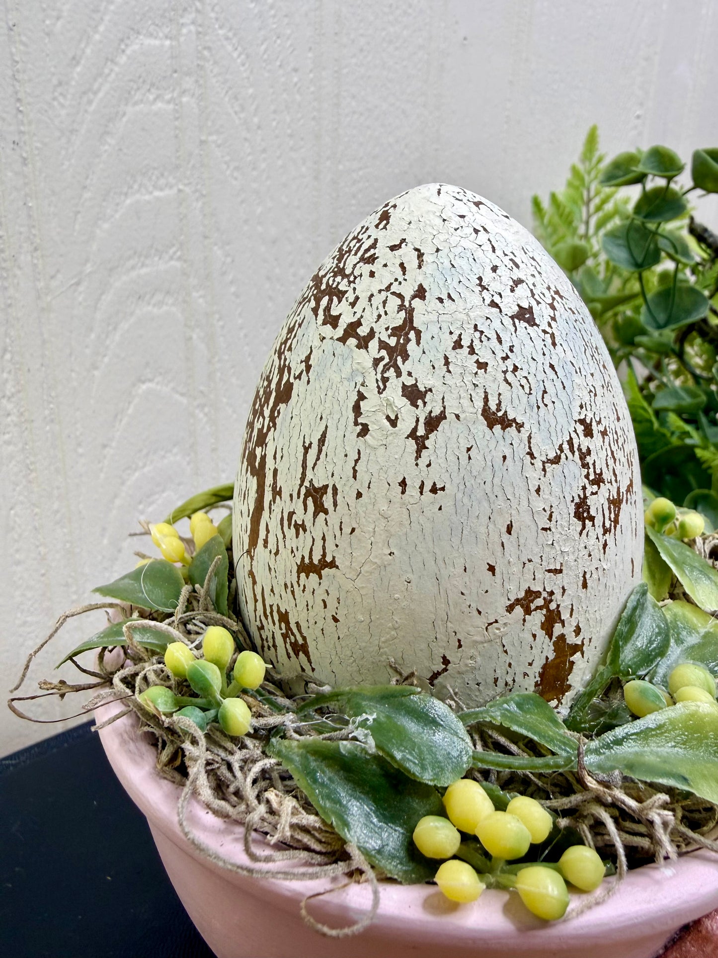 Handmade Upcycled Pink Egg Nest