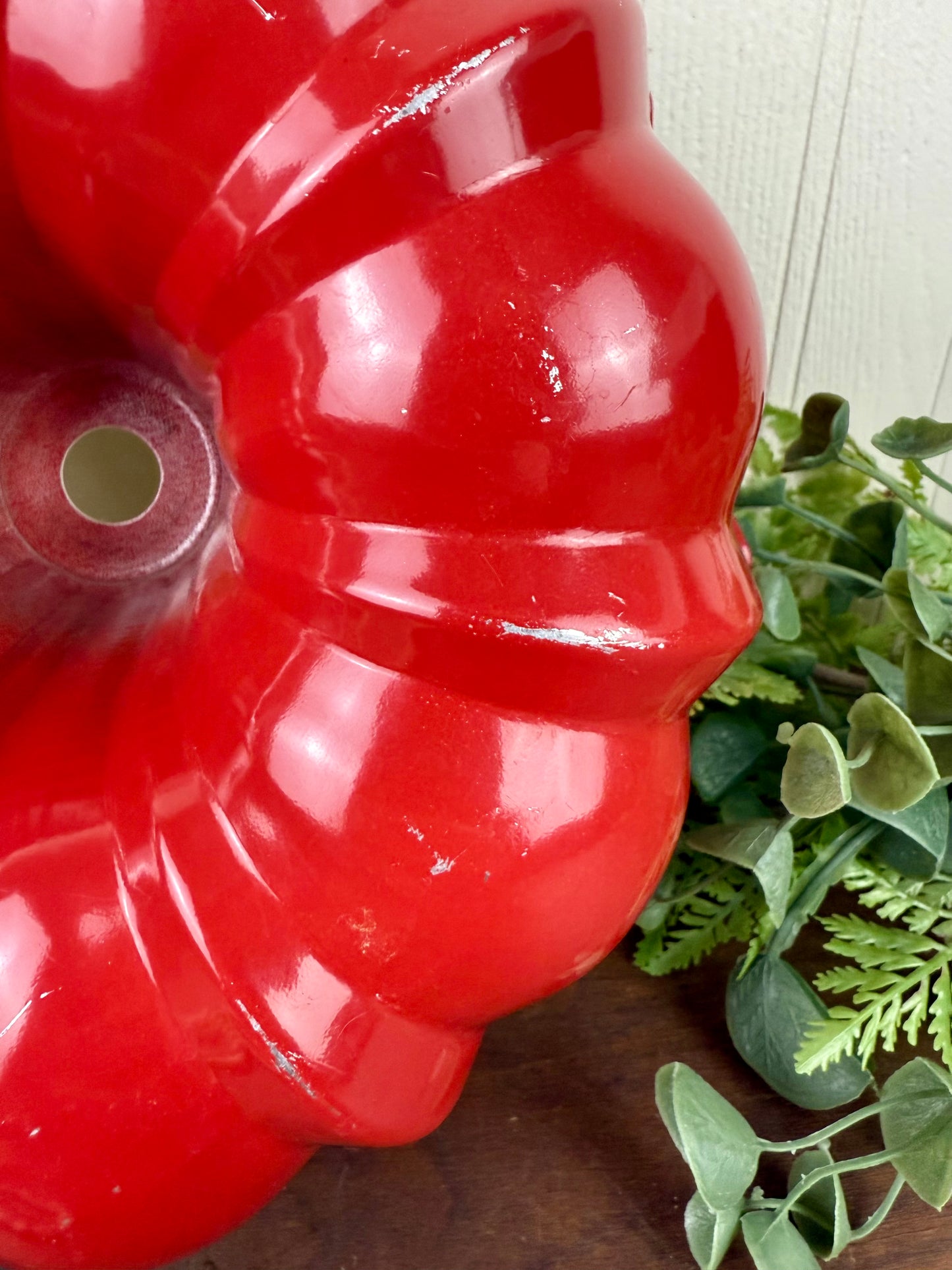 Vintage Nordic Ware Red & White Aluminum Bundt Pan