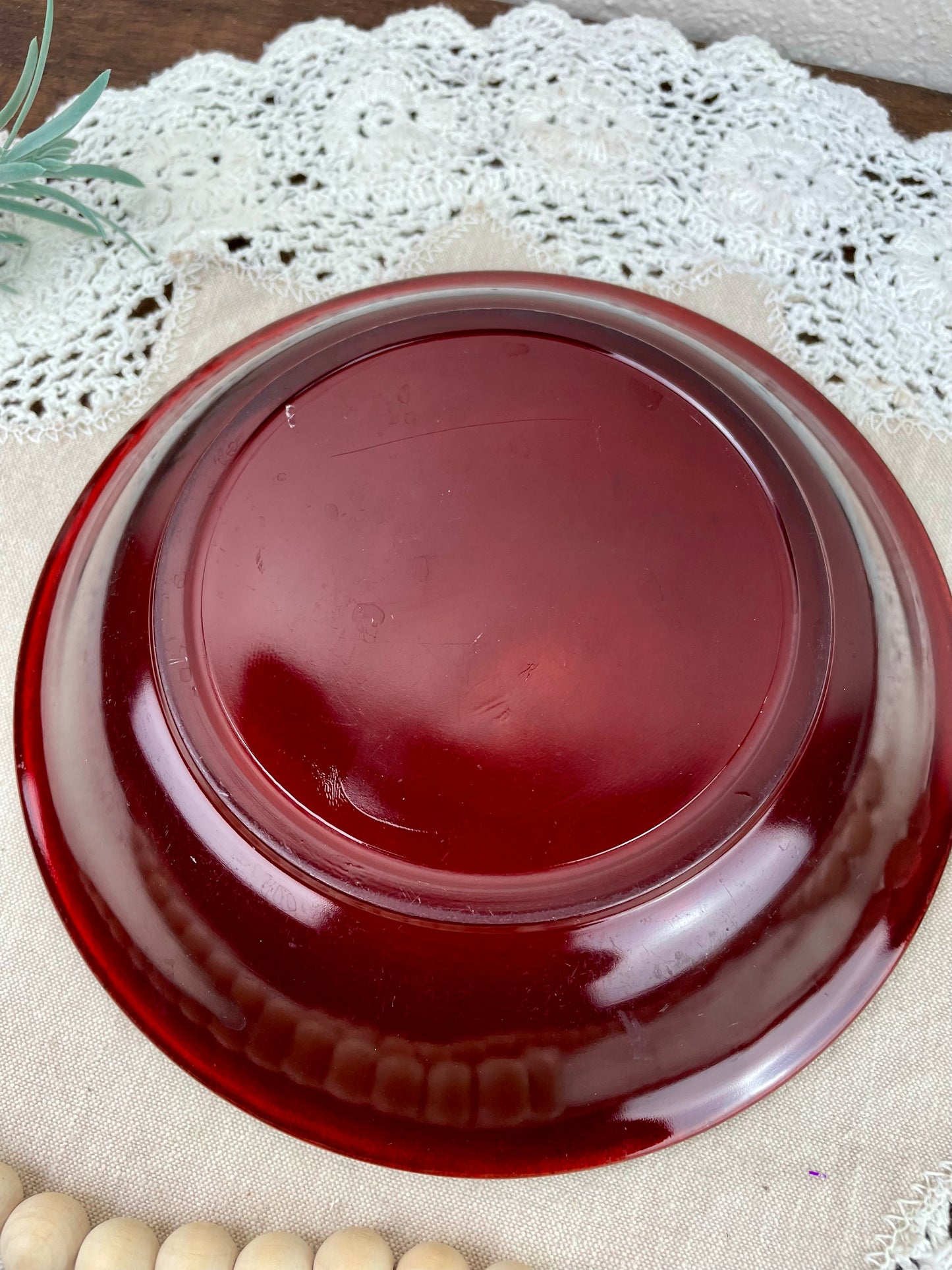 Vintage Anchor Hocking Ruby Red Soup Bowl