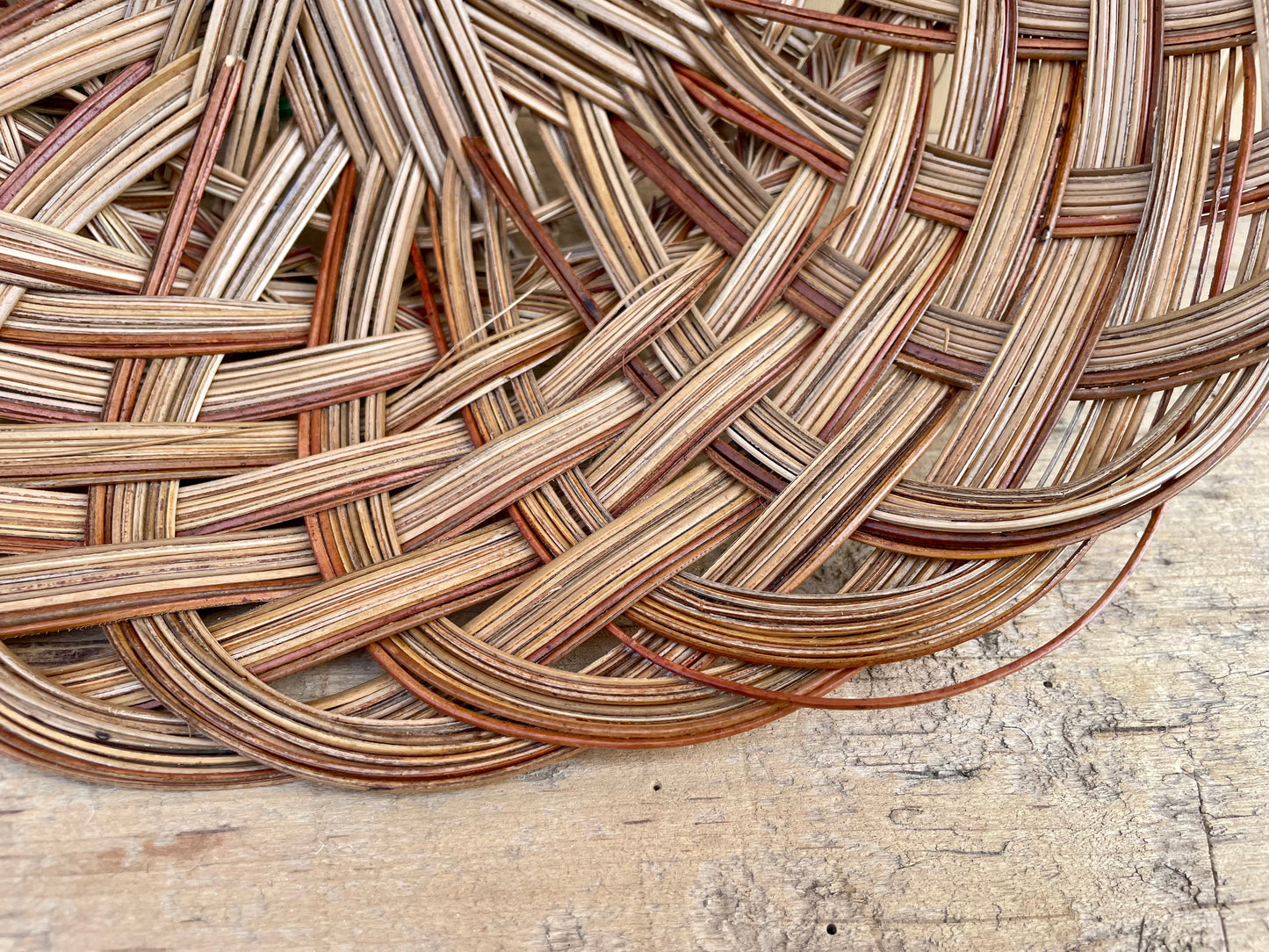 Vintage Hand Woven Oval Basket