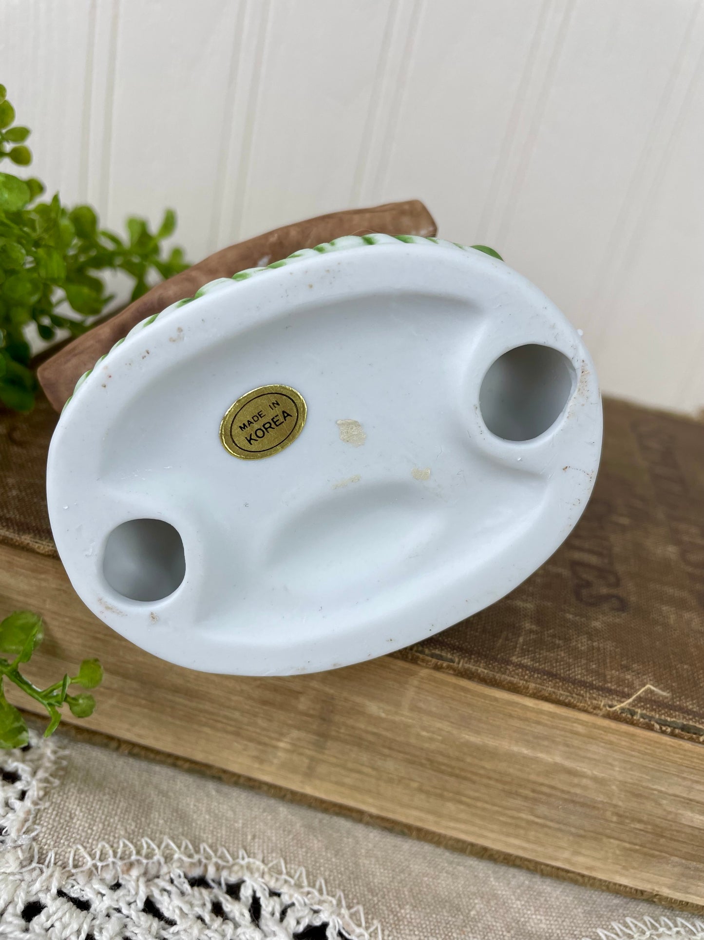 Vintage Mid-Century Ceramic Girl & Ducks Figurine