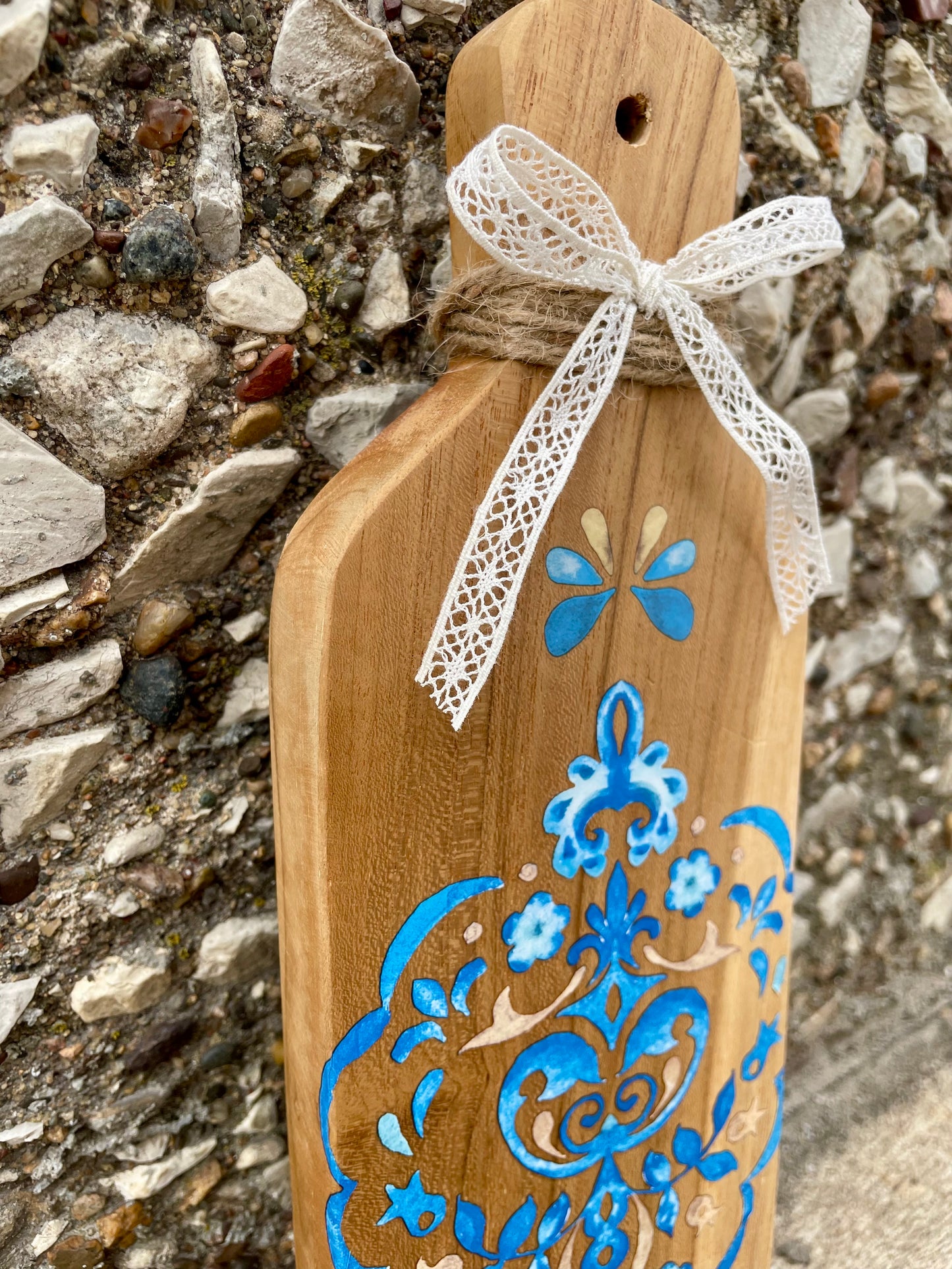Upcycled Decor Board with Boho Details
