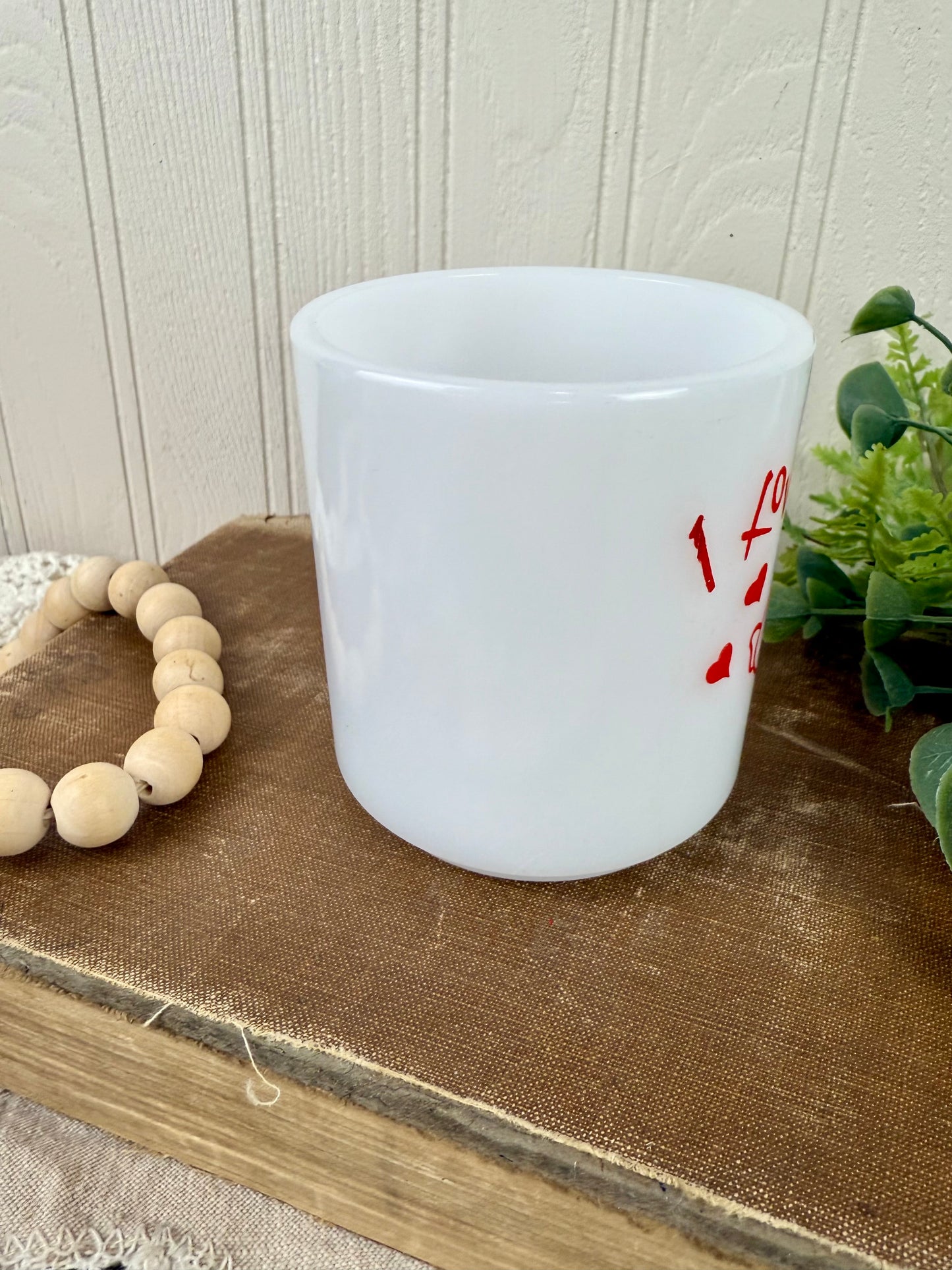Vintage Milk Glass “I Love Grandma” Mug
