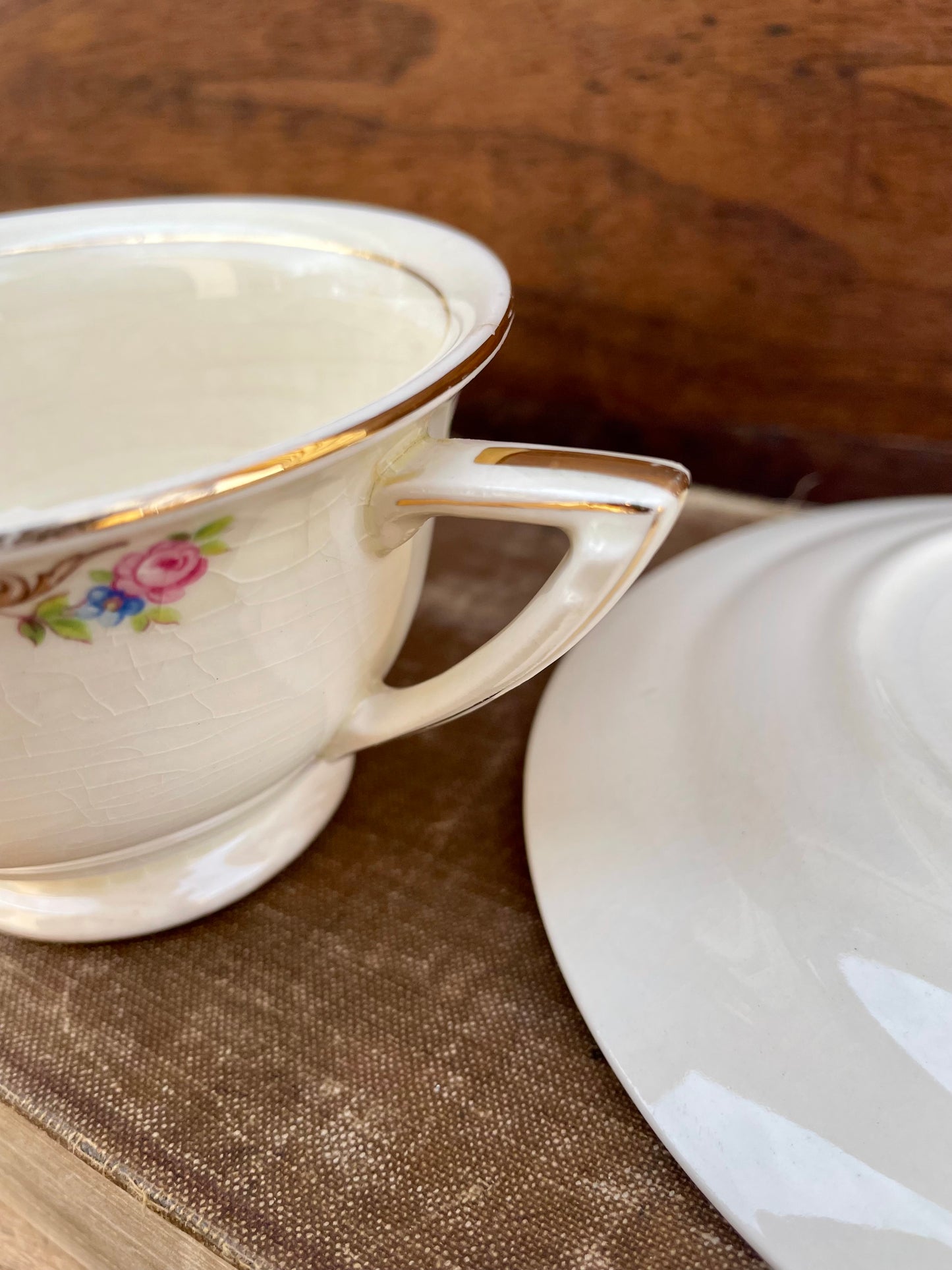 Vintage Edwin Knowles China Teacup & Saucer Set