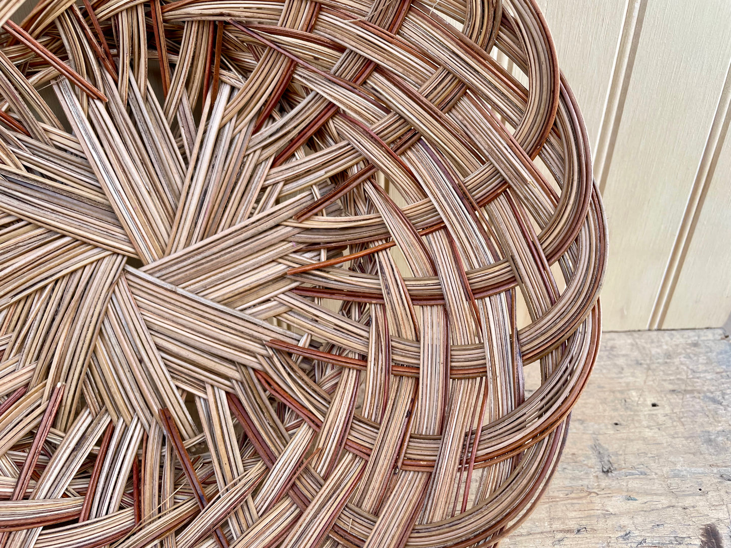 Vintage Hand Woven Oval Basket