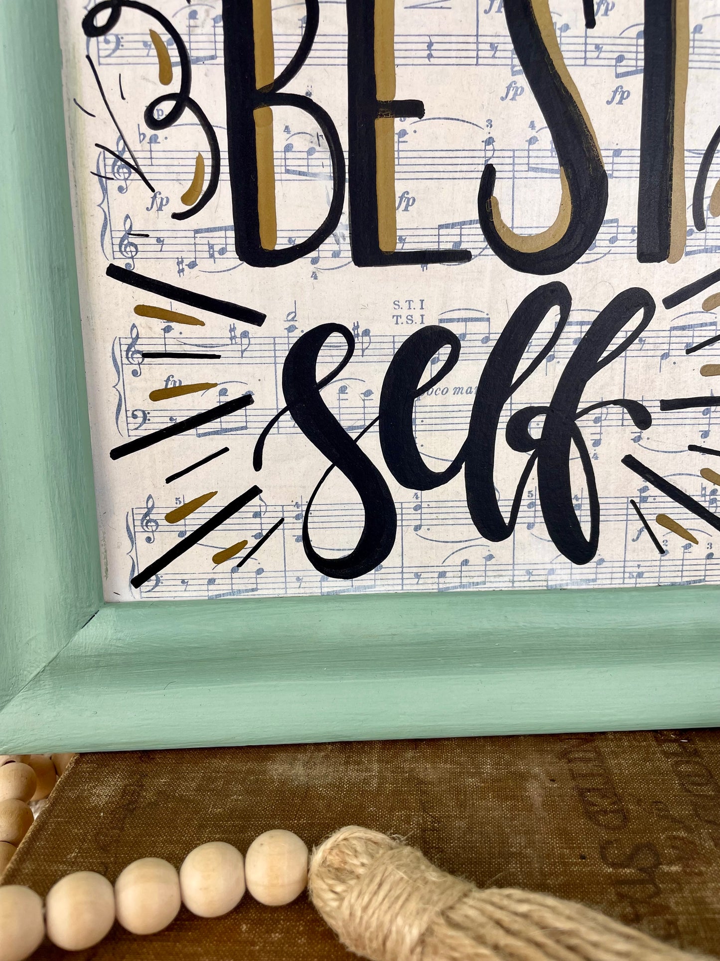 Handmade Upcycled Picture Frame Wall Art Sign