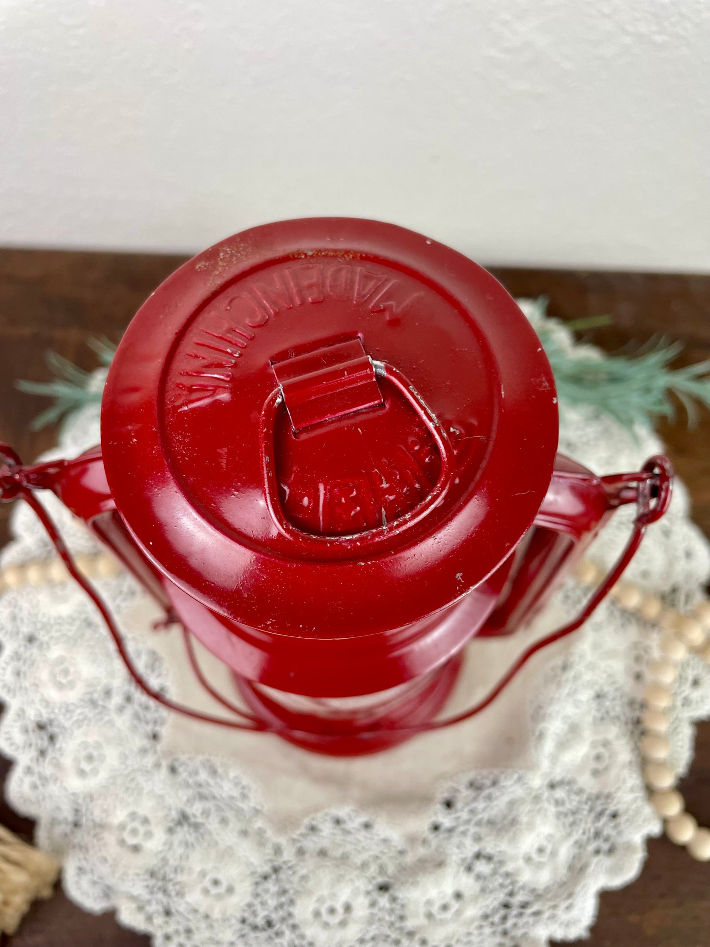 Vintage American Camper Red Kerosene Lantern