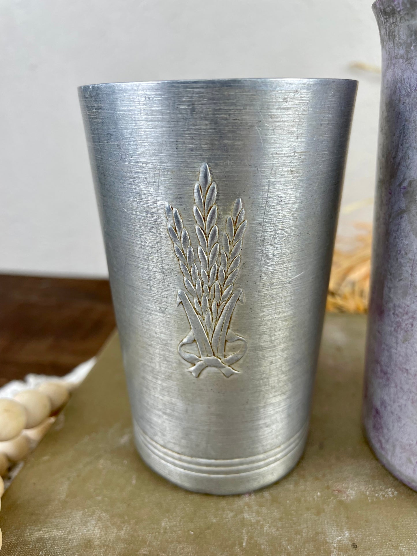 Vintage Aluminum Cup Set of 2