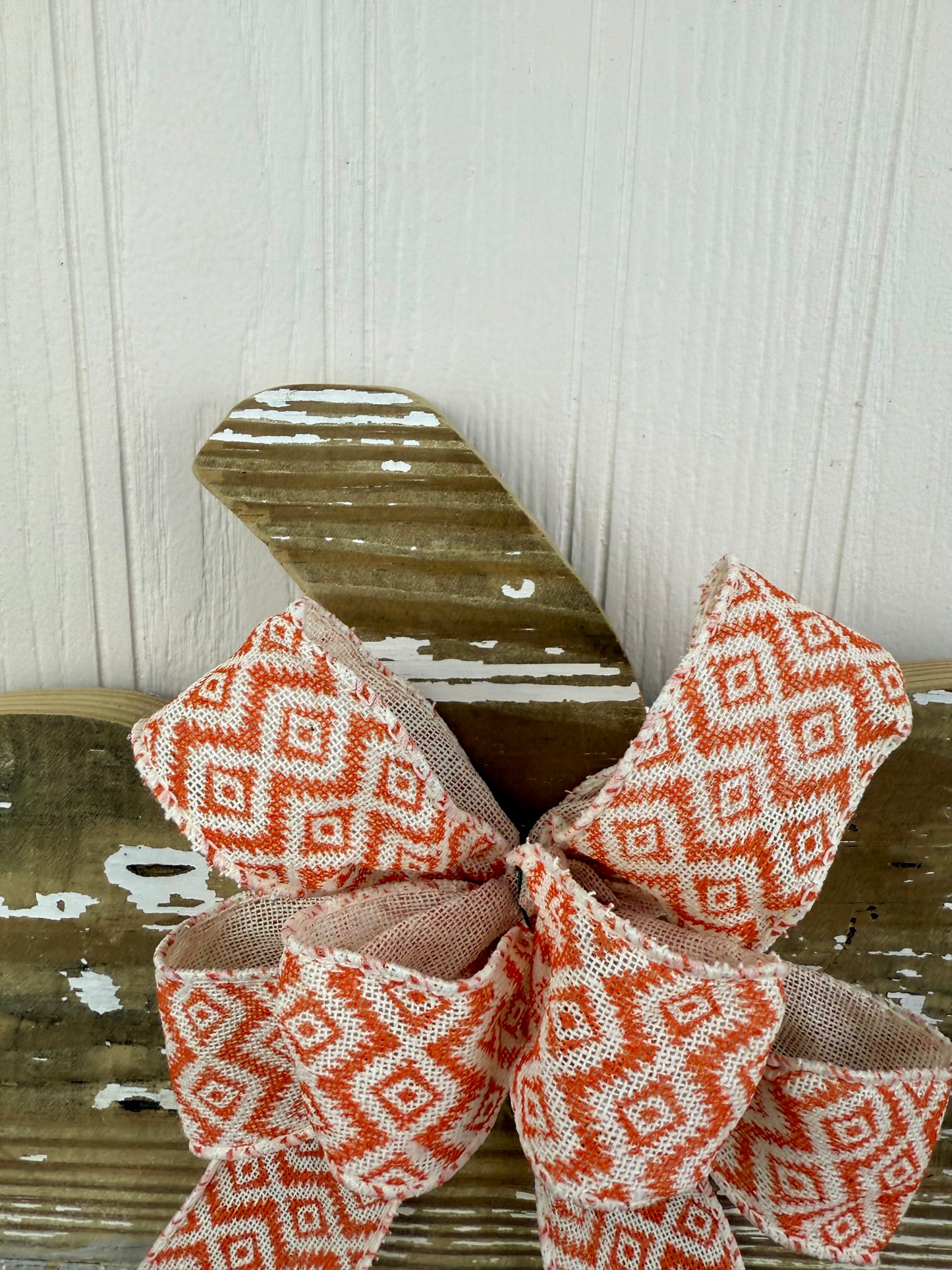 Handmade Barn Wood Pumpkin with Stamped Details