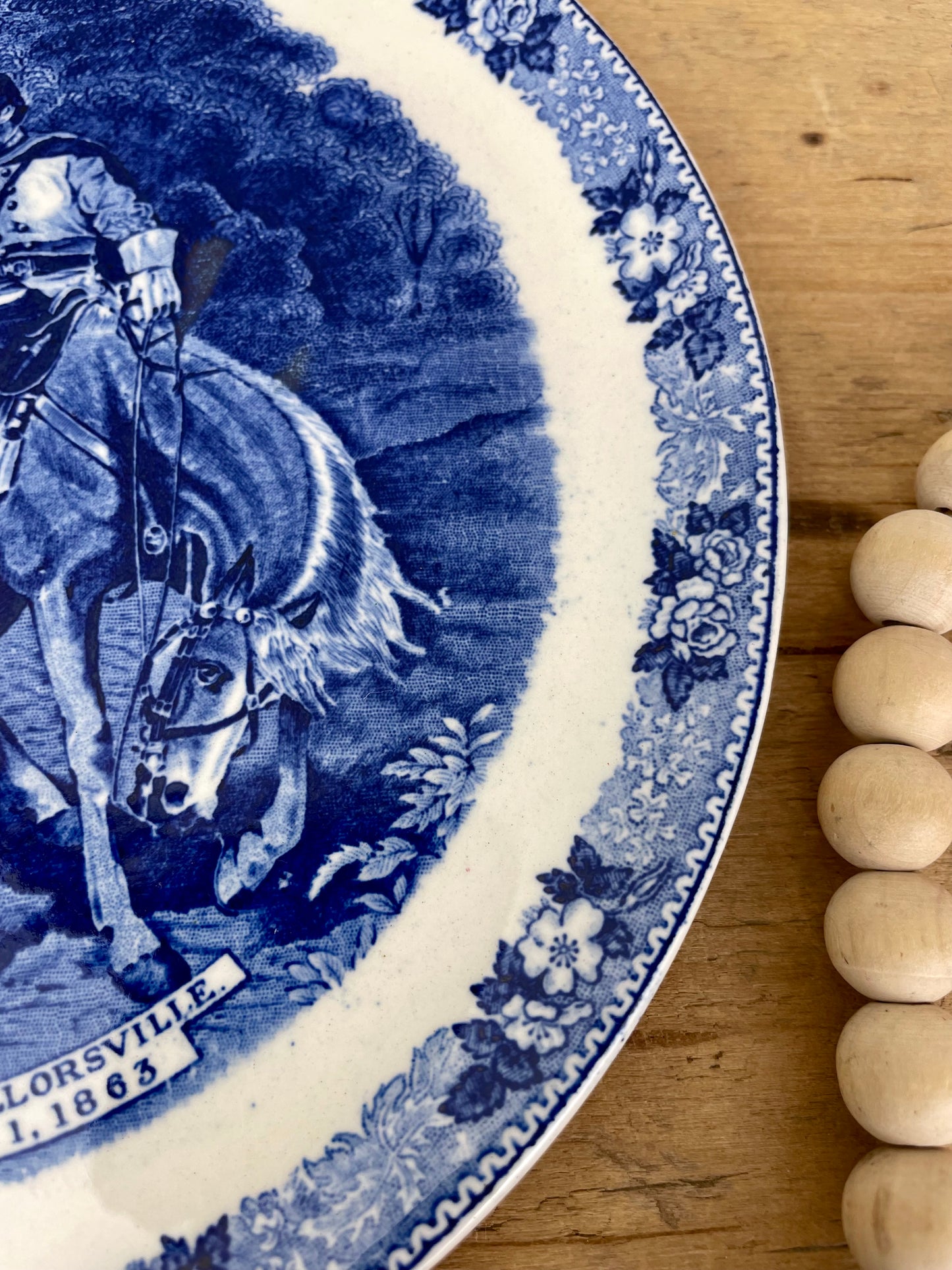 Vintage Blue & White Staffordshire England Collectors Plate