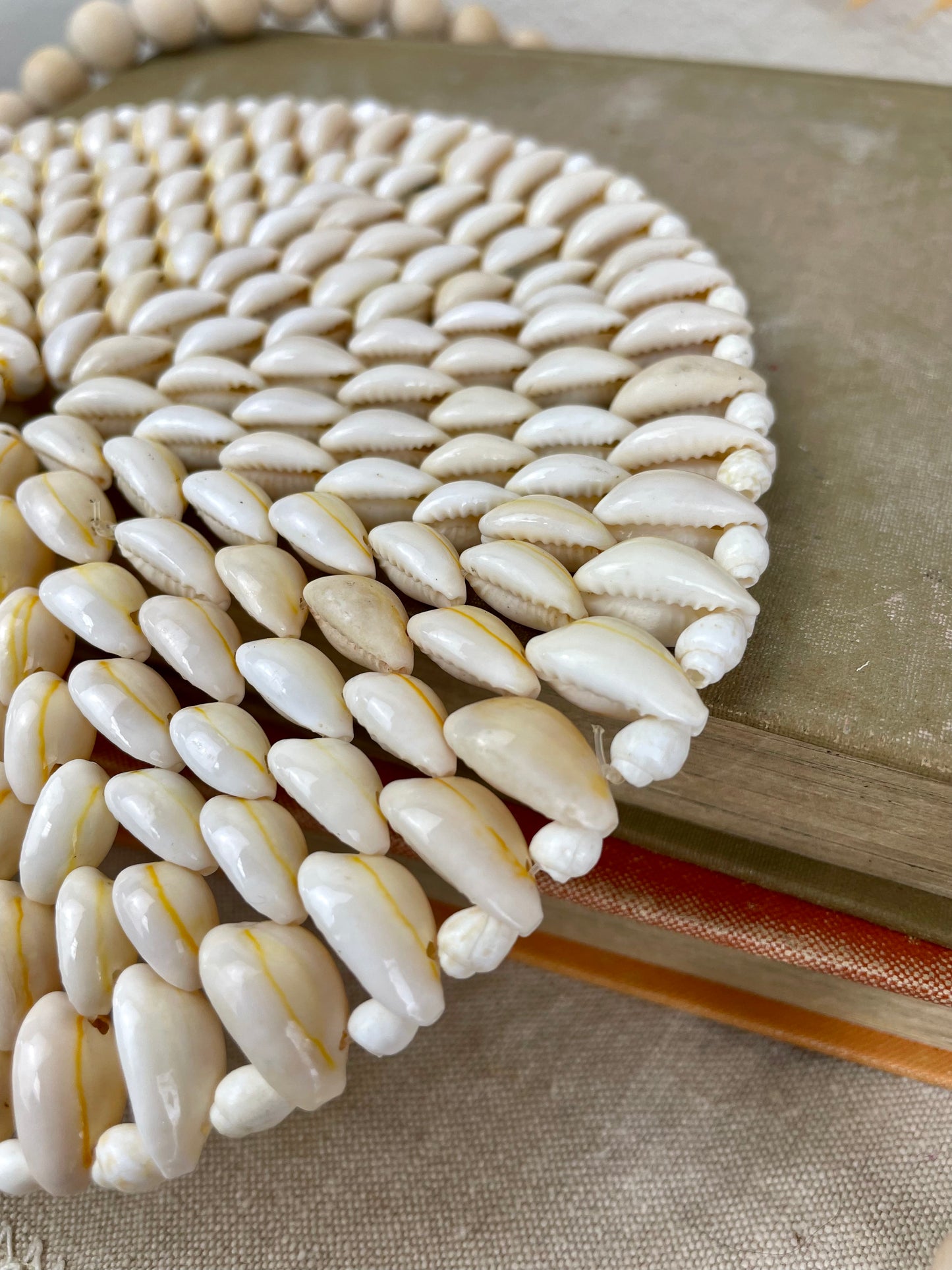 Vintage Handmade Cowrie Shell Trivet