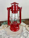 Lampe à Kérosène Vintage Style Méditerranéen - 24,5 Cm, Lanterne Cheval - Pour Décoration Ou Camping (couleur Rouge) - 10