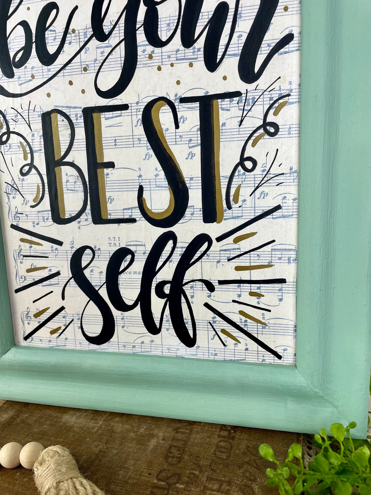 Handmade Upcycled Picture Frame Wall Art Sign