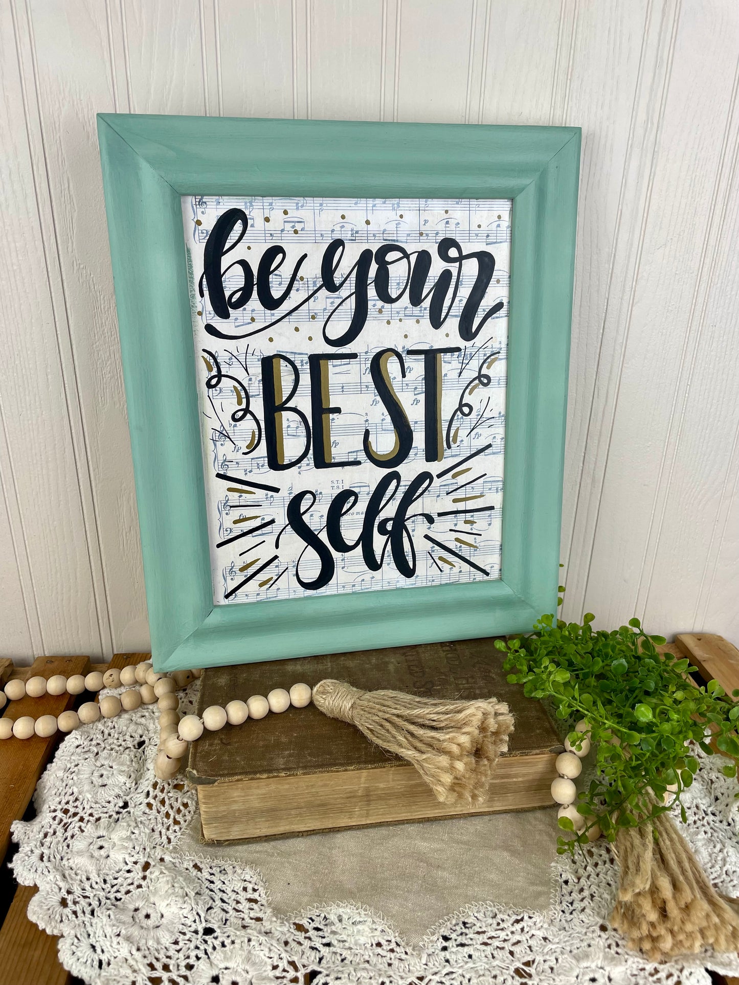 Handmade Upcycled Picture Frame Wall Art Sign