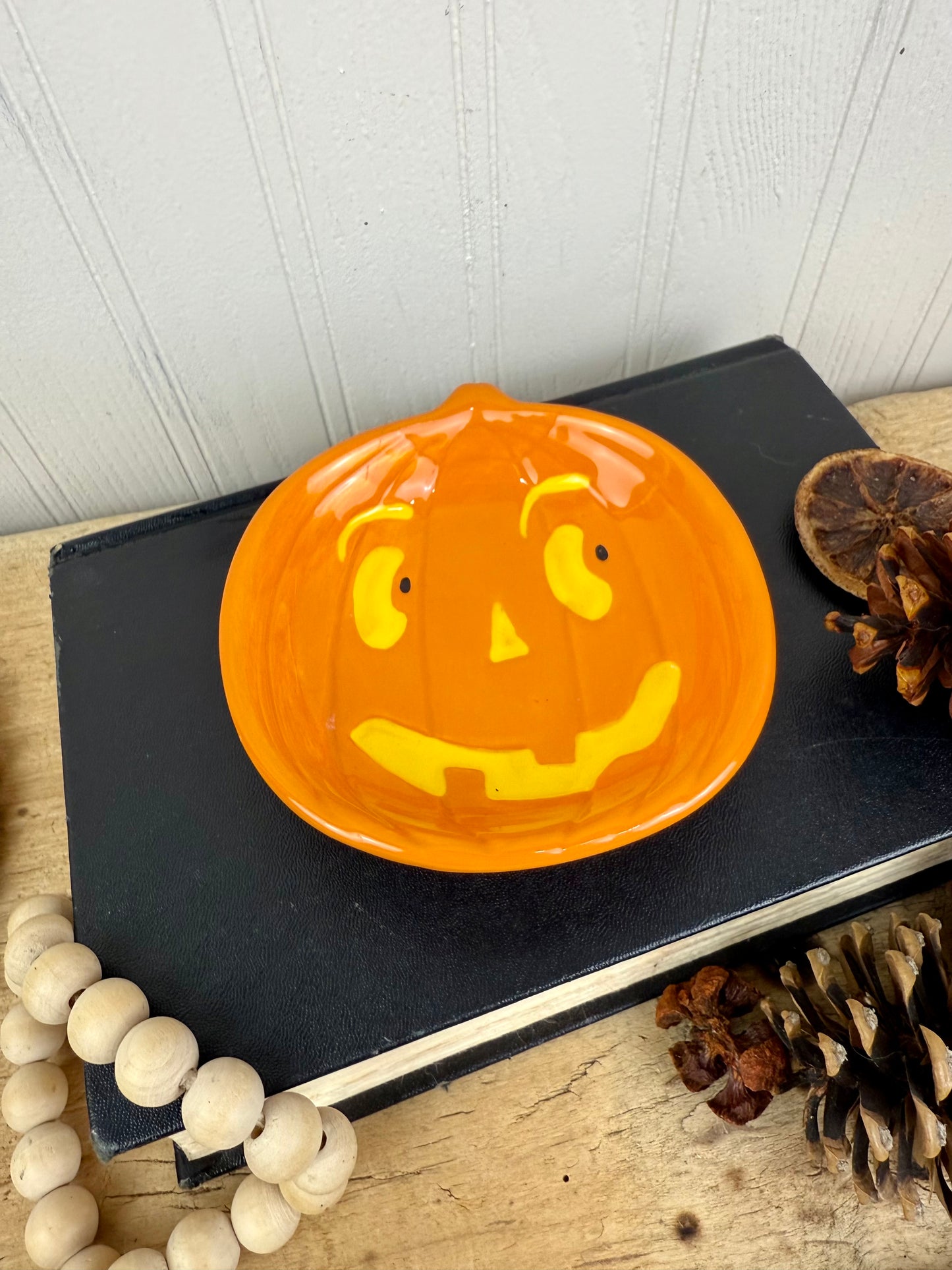 Vintage Pumpkin Trinket Dish