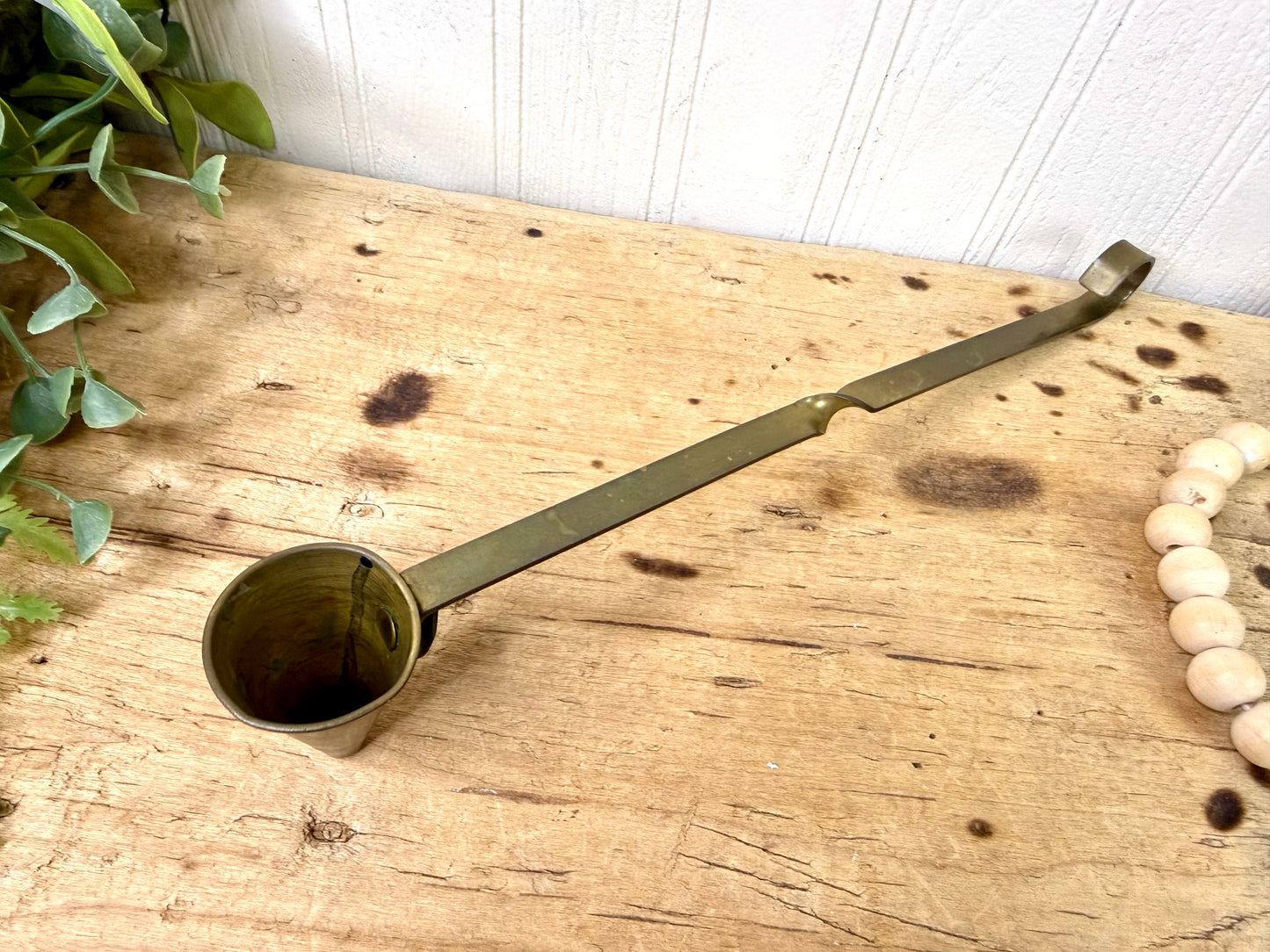 Vintage Brass Twisted Stem Candle Snuffer