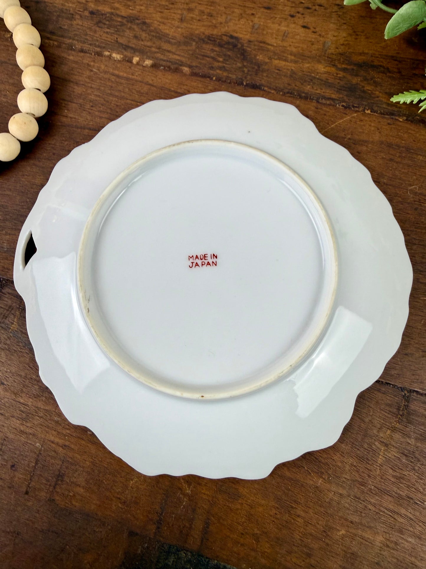 Vintage Hand Painted Japanese Porcelain Leaf Plate