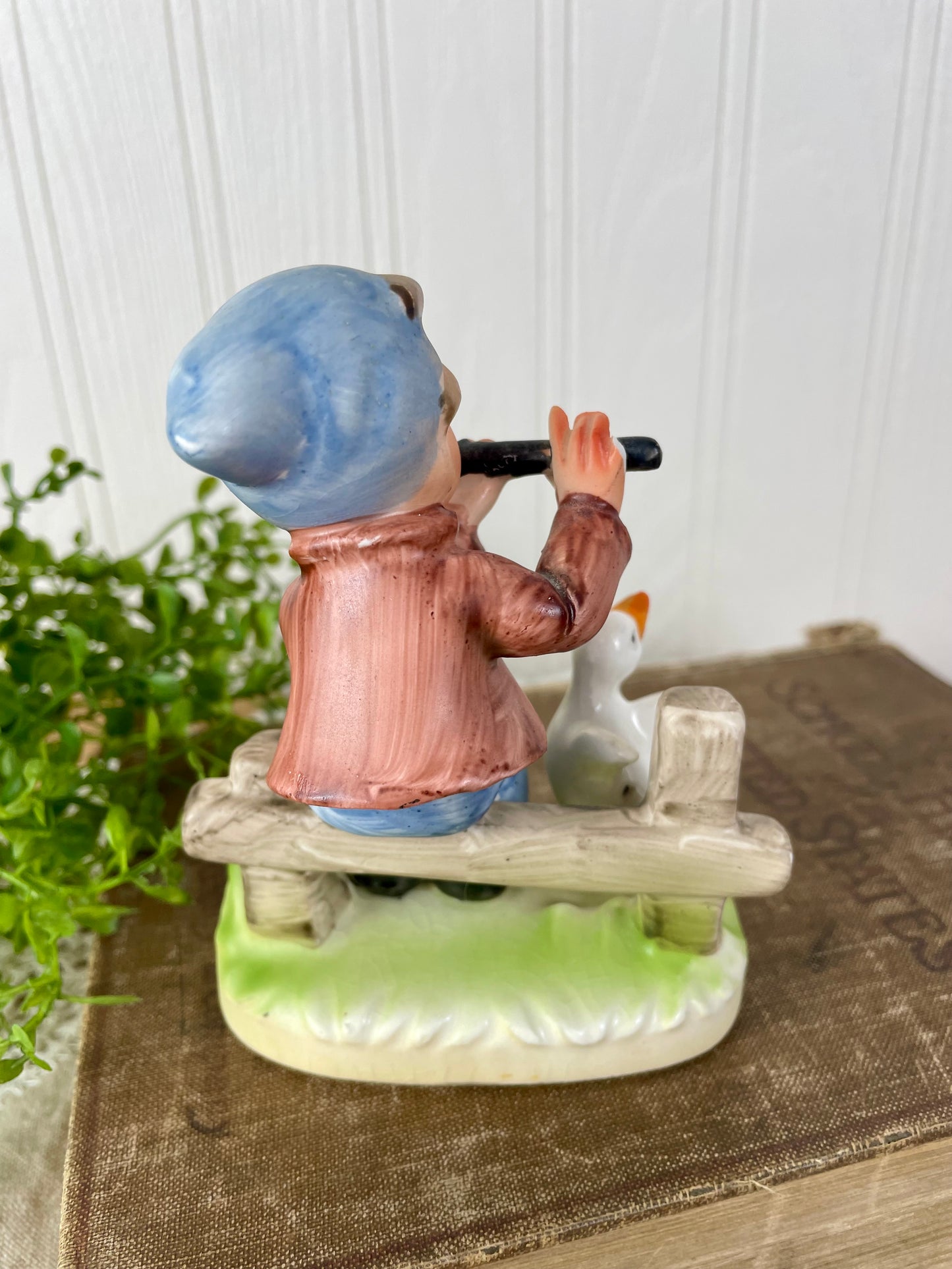 Vintage Napcoware Boy & Duck Ceramic Figurine