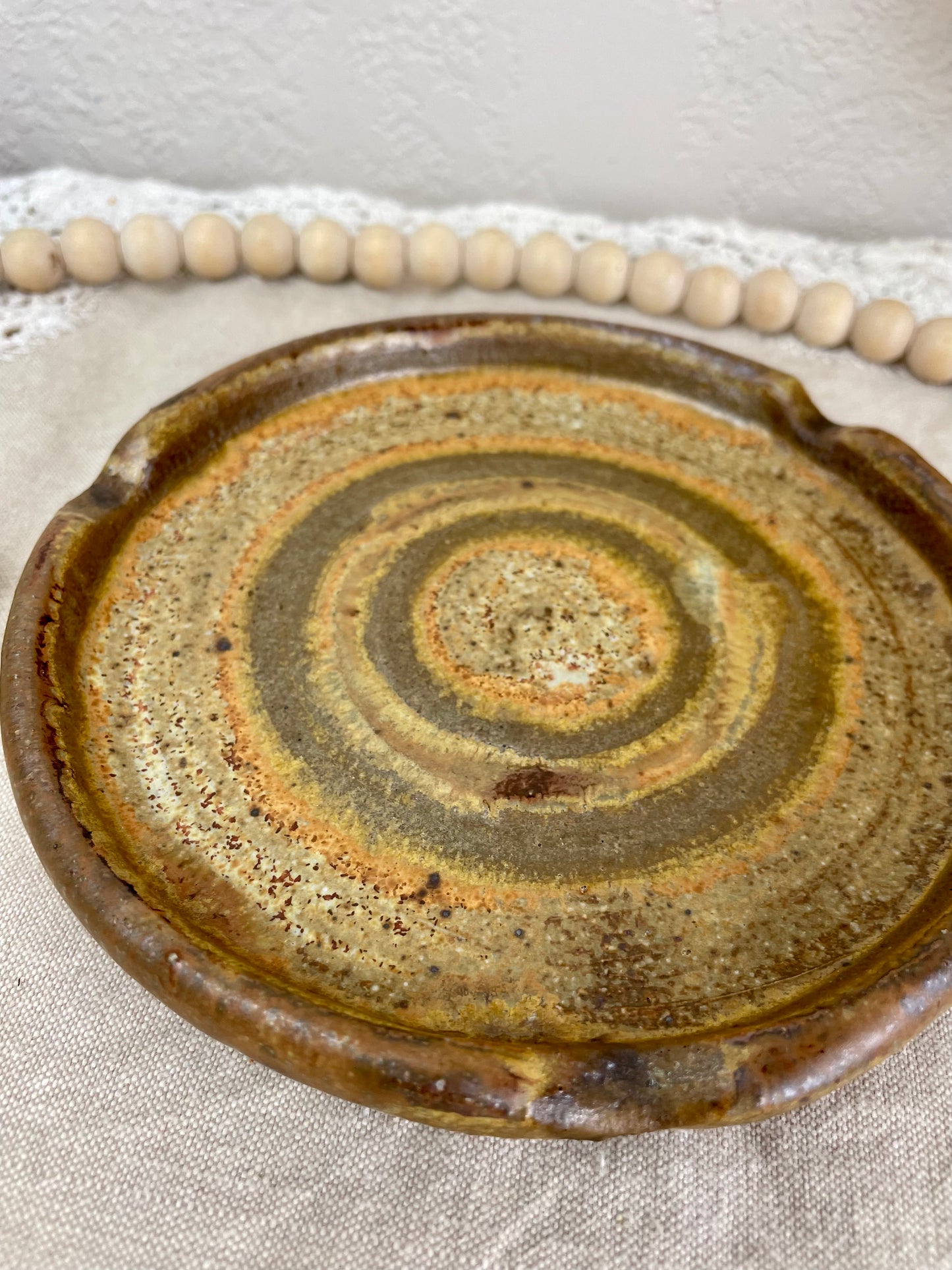 Vintage Handmade Clay Ashtray